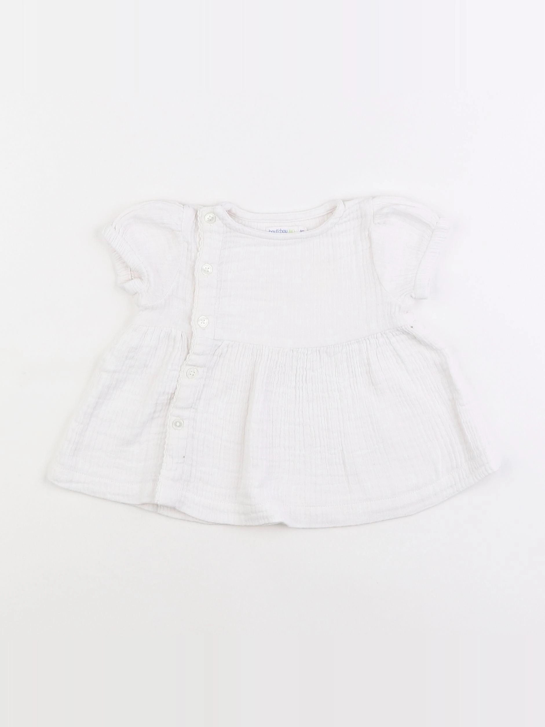 Boutchou - blouse blanc - 6 mois