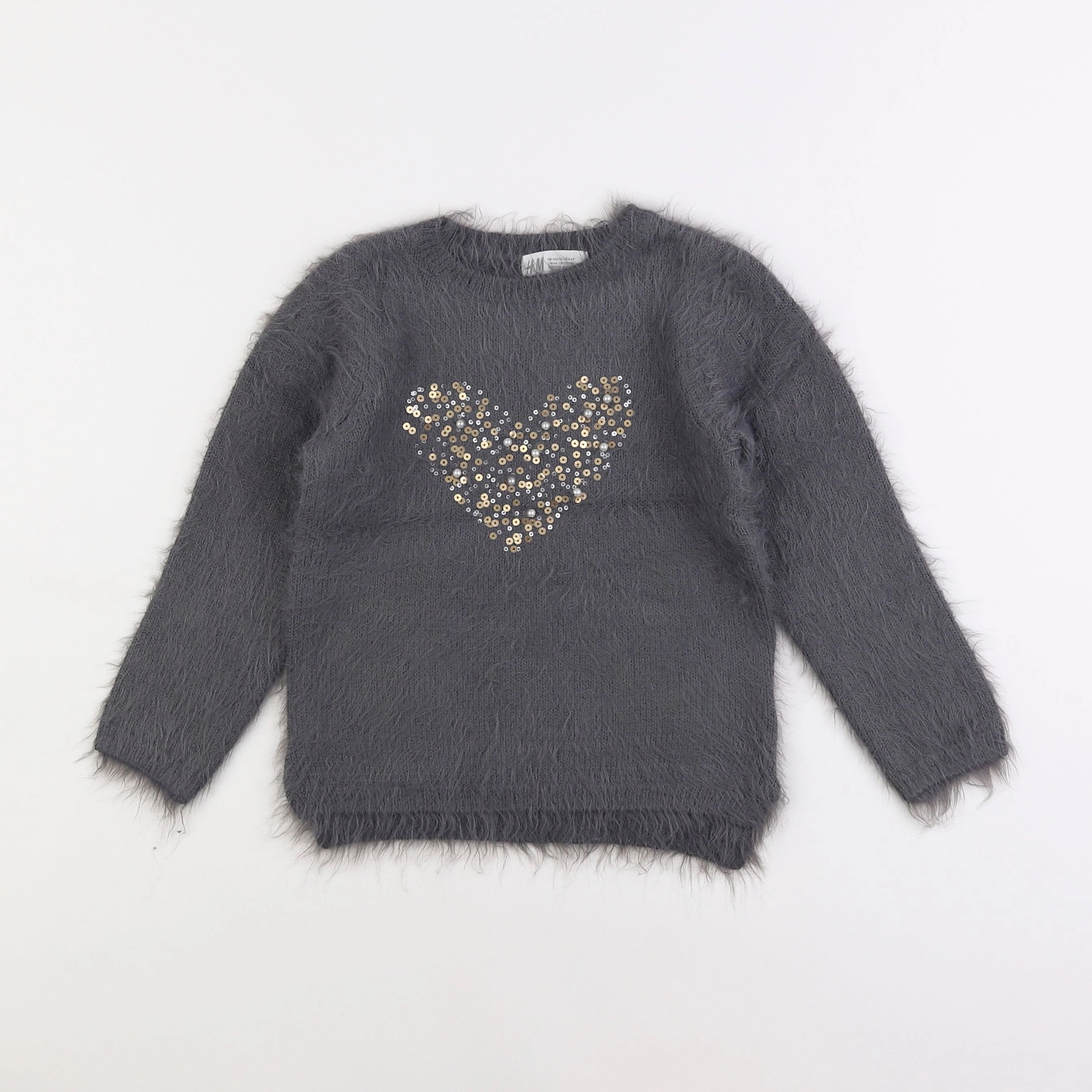 H&M - pull gris - 4/6 ans