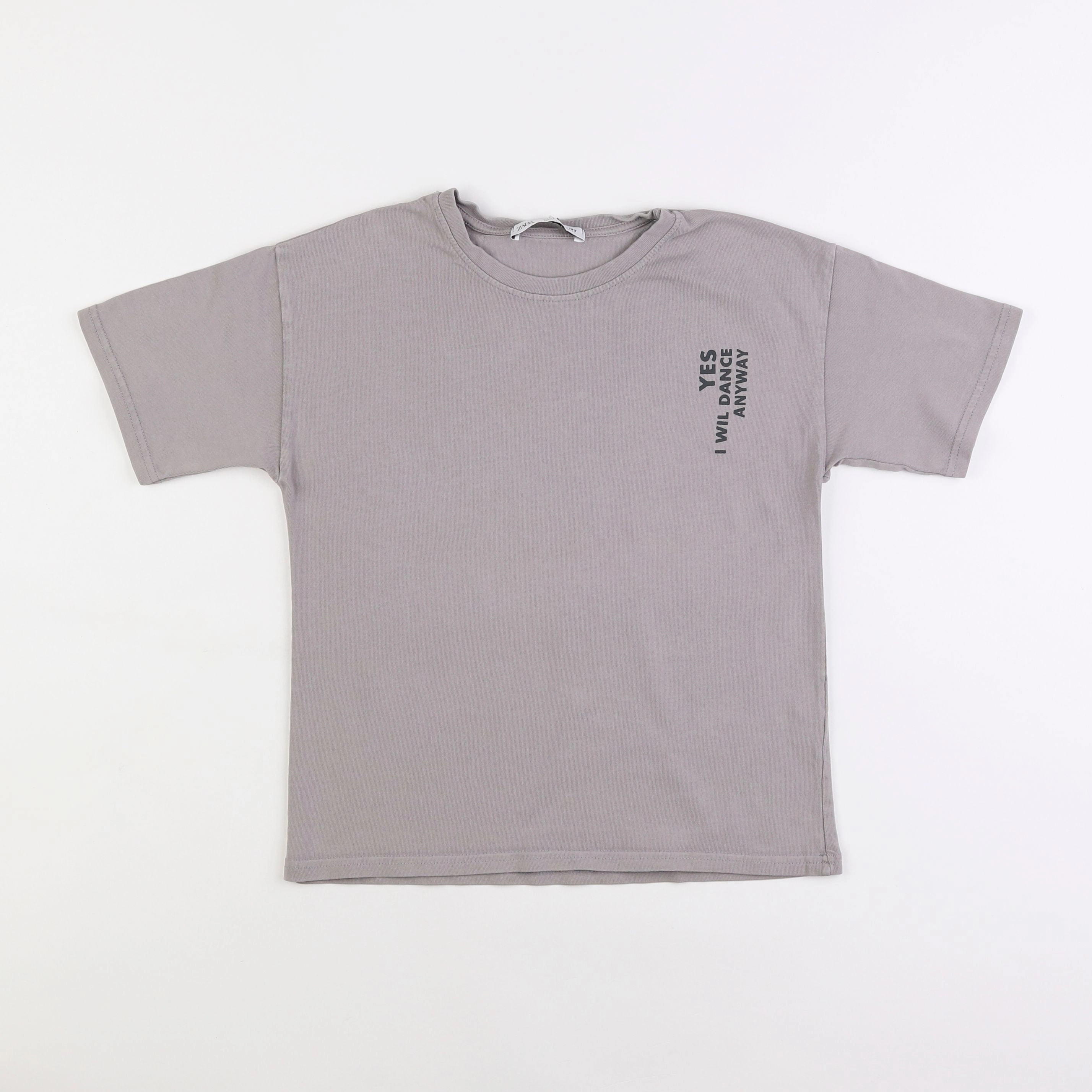 Zara - tee-shirt gris - 7 ans