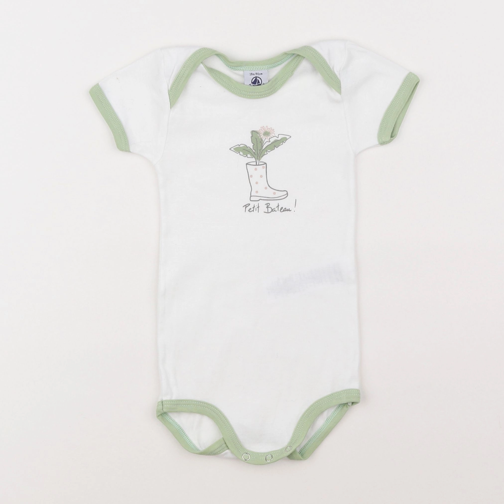 Petit Bateau - body blanc - 18 mois