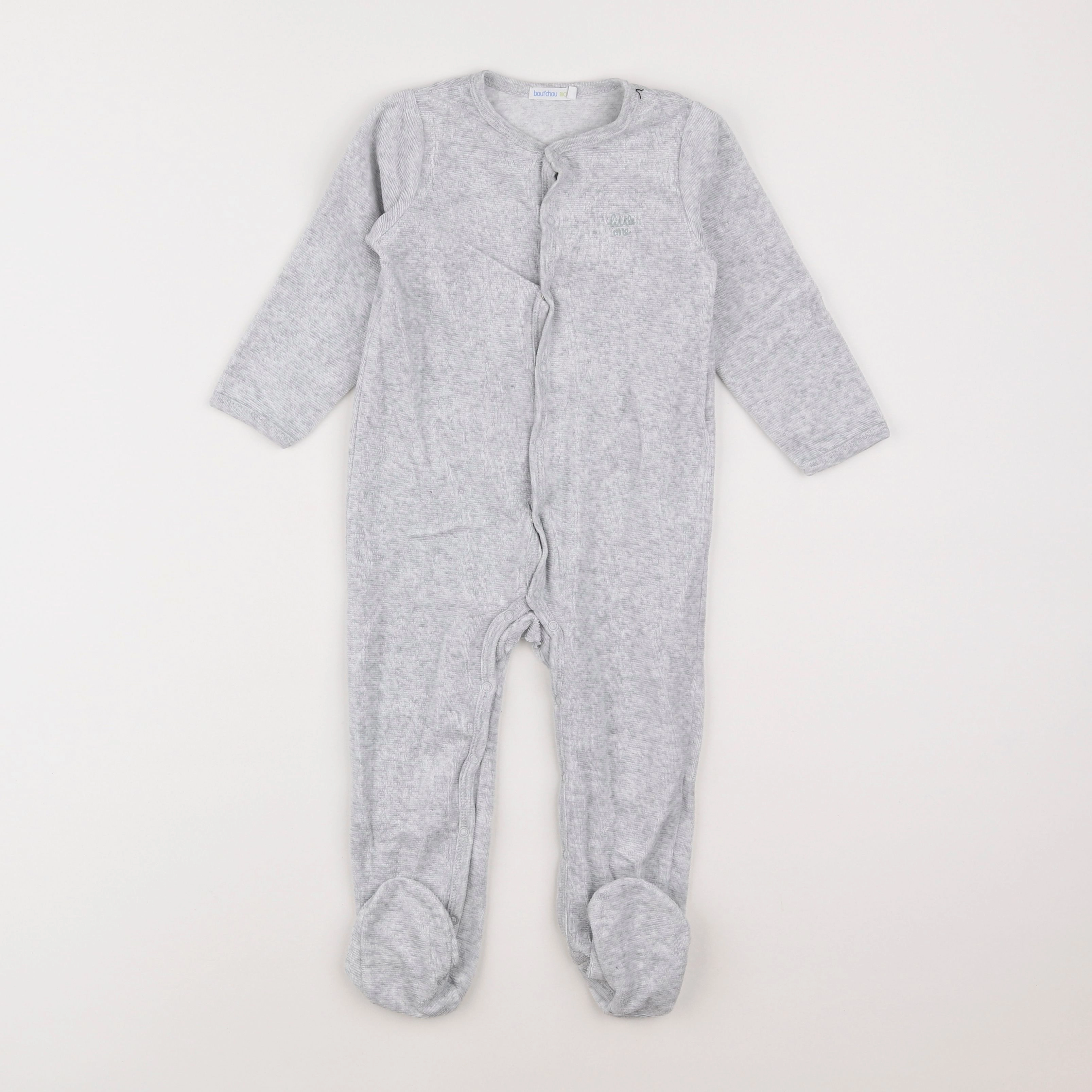 Boutchou - pyjama velours gris - 18 mois