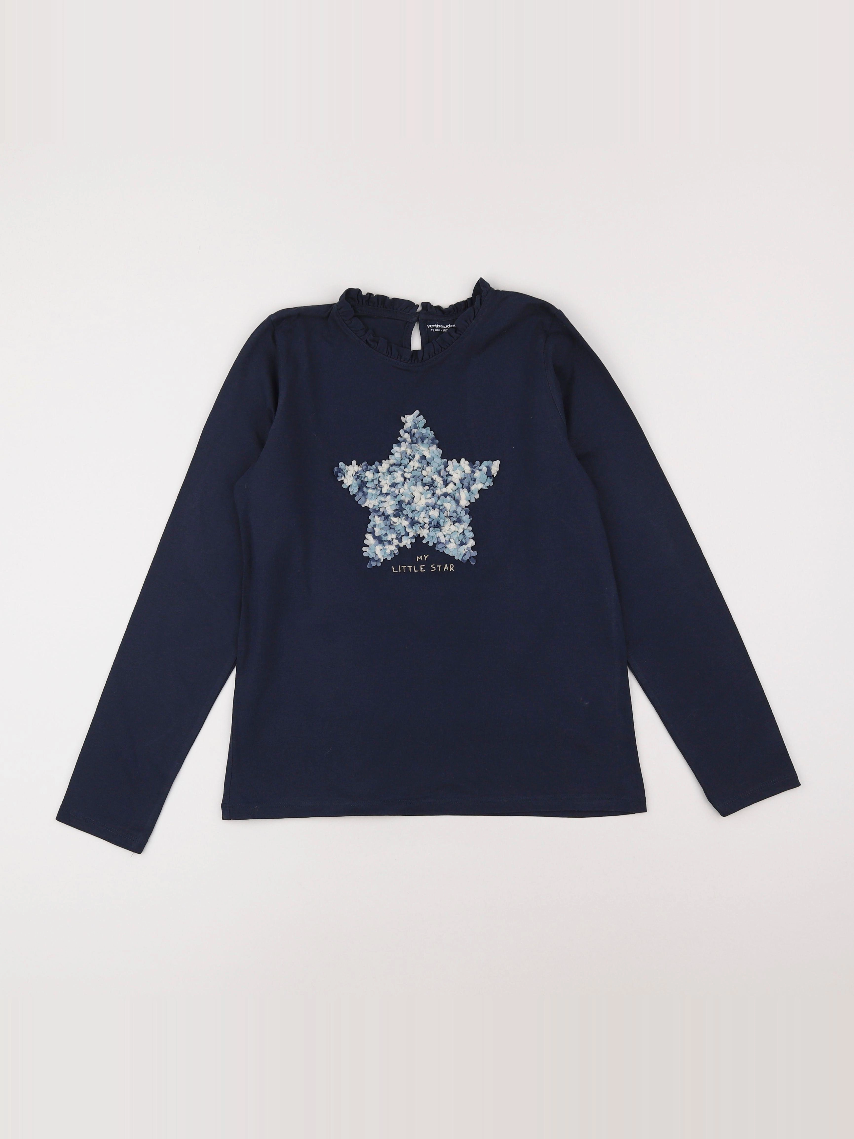 Vertbaudet - tee-shirt bleu - 12 ans