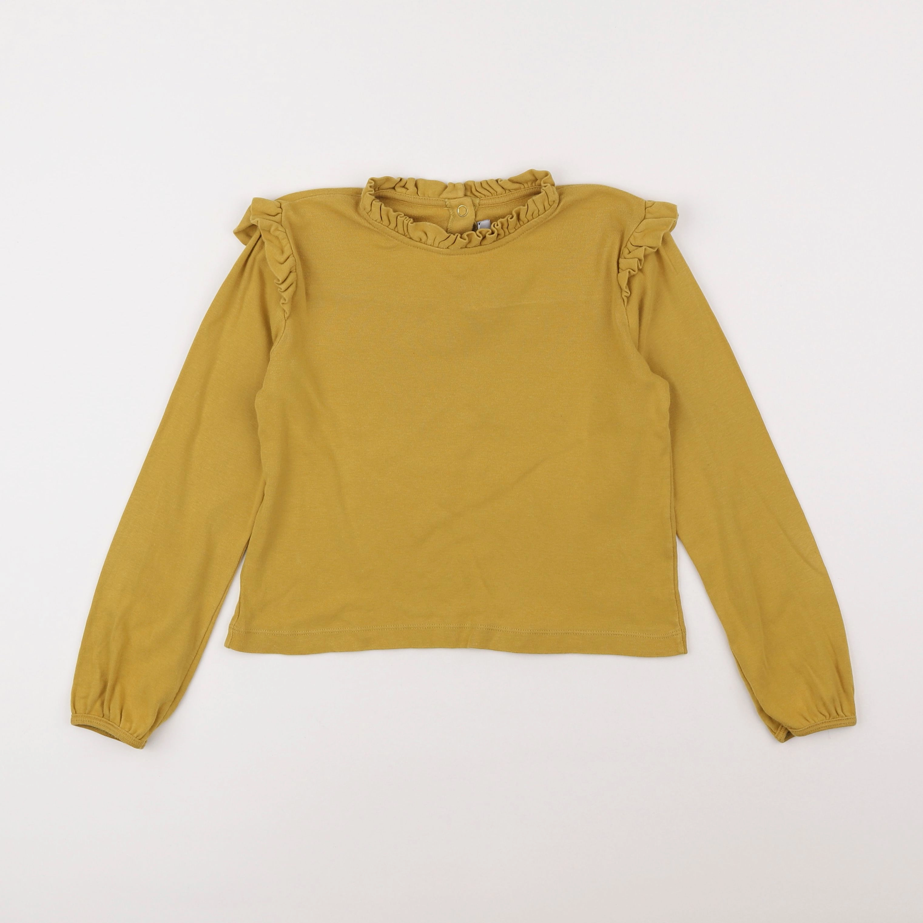 Petit Bateau - tee-shirt jaune - 8 ans