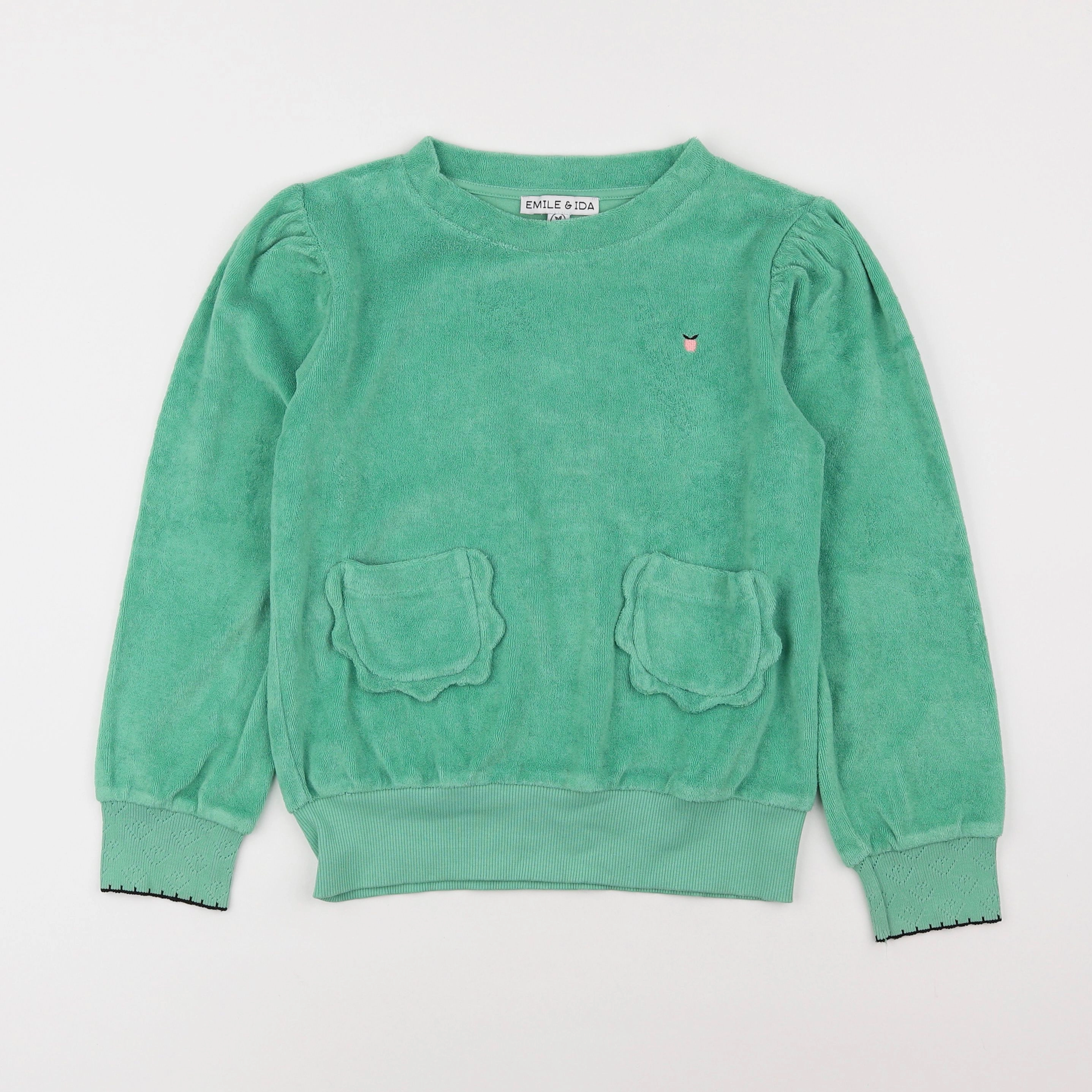 Emile et Ida - sweat vert - 10 ans