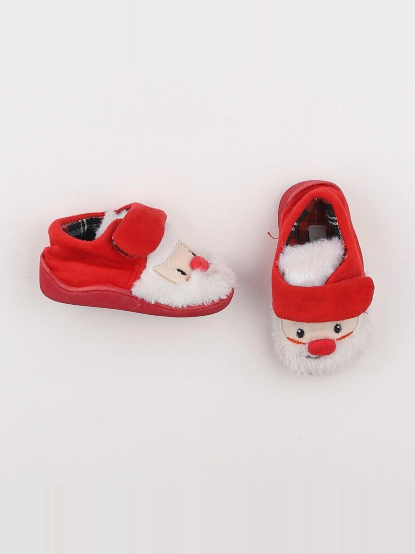 Vertbaudet - chaussons rouge, blanc - pointure 23