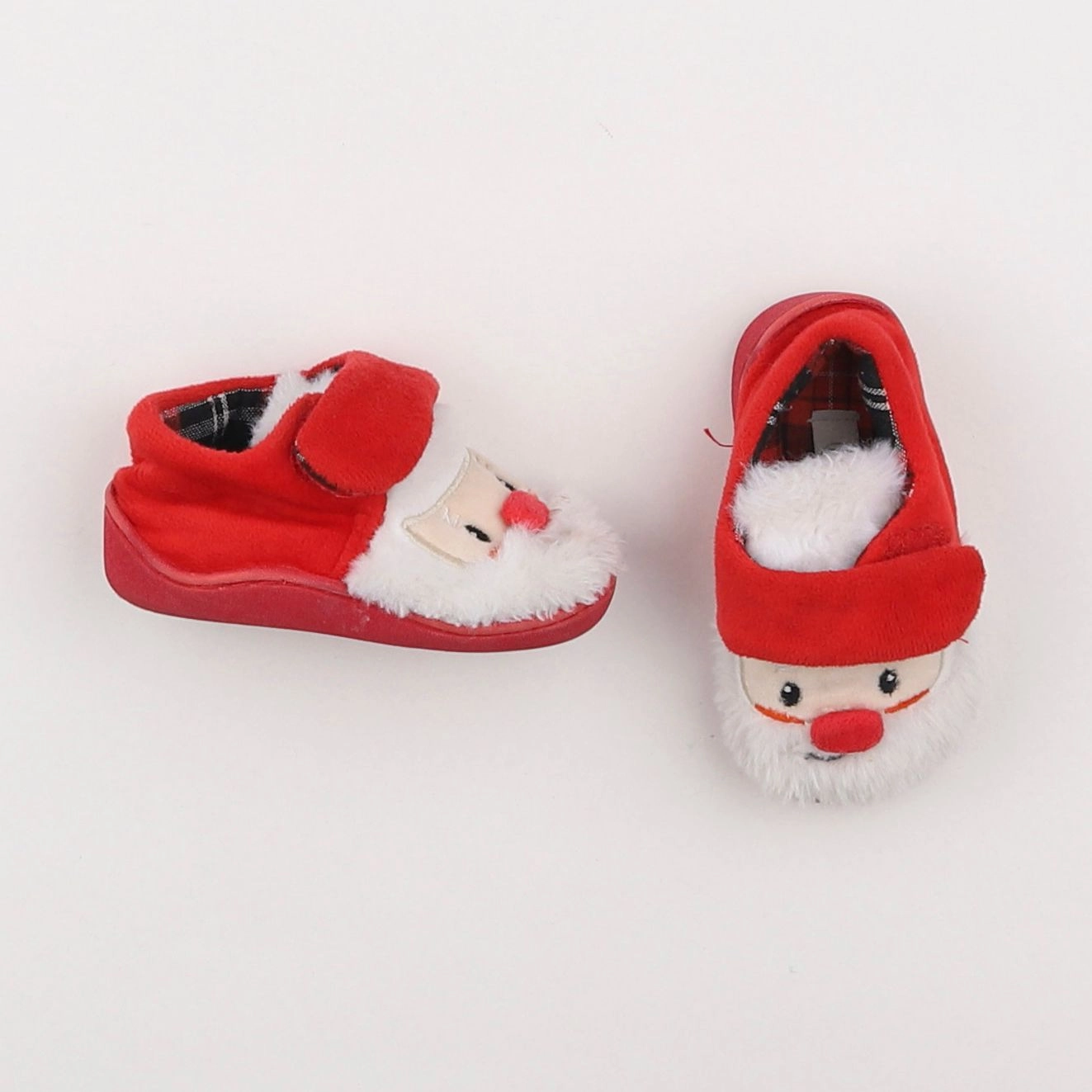 Vertbaudet - chaussons rouge, blanc - pointure 23