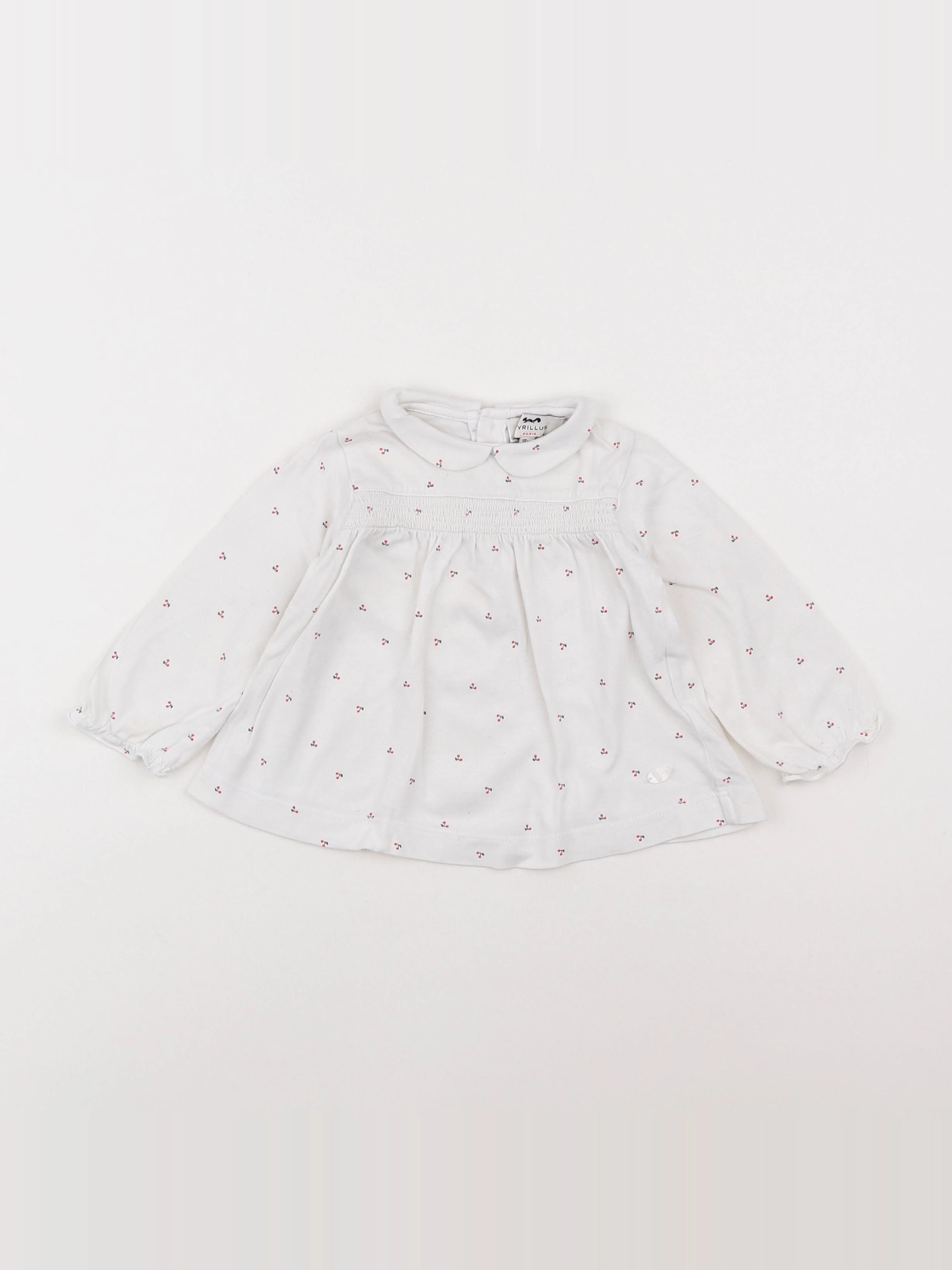 Cyrillus - tee-shirt blanc, rouge - 18 mois