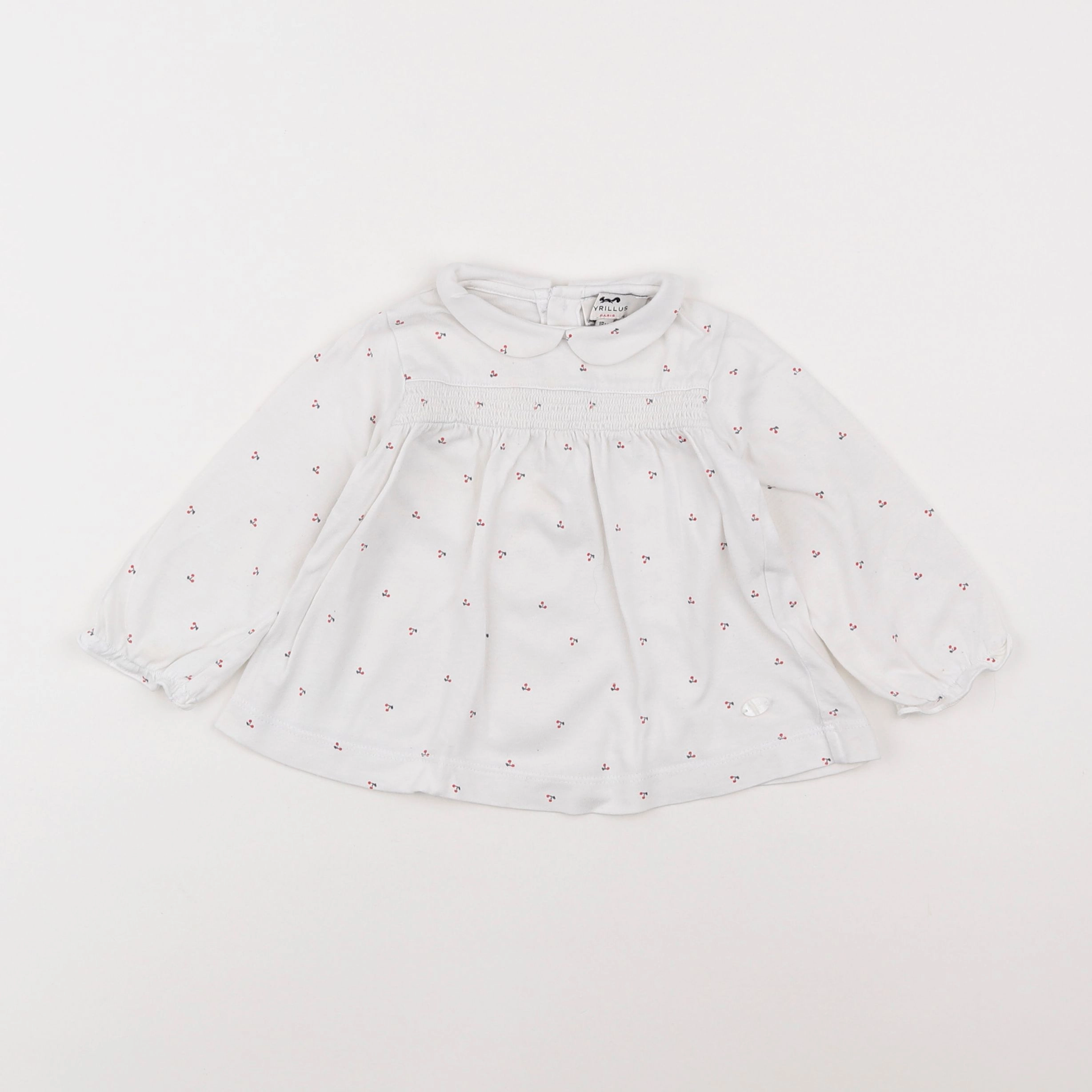 Cyrillus - tee-shirt blanc, rouge - 18 mois