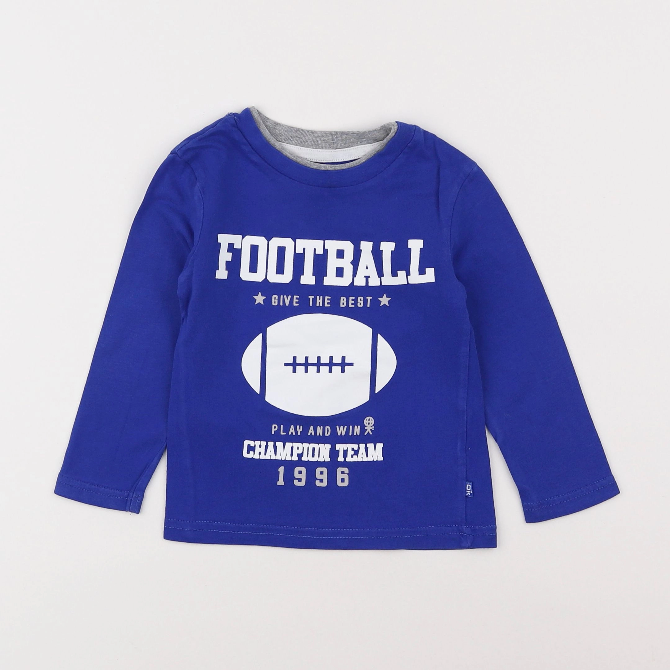 Okaidi - tee-shirt bleu - 2 ans
