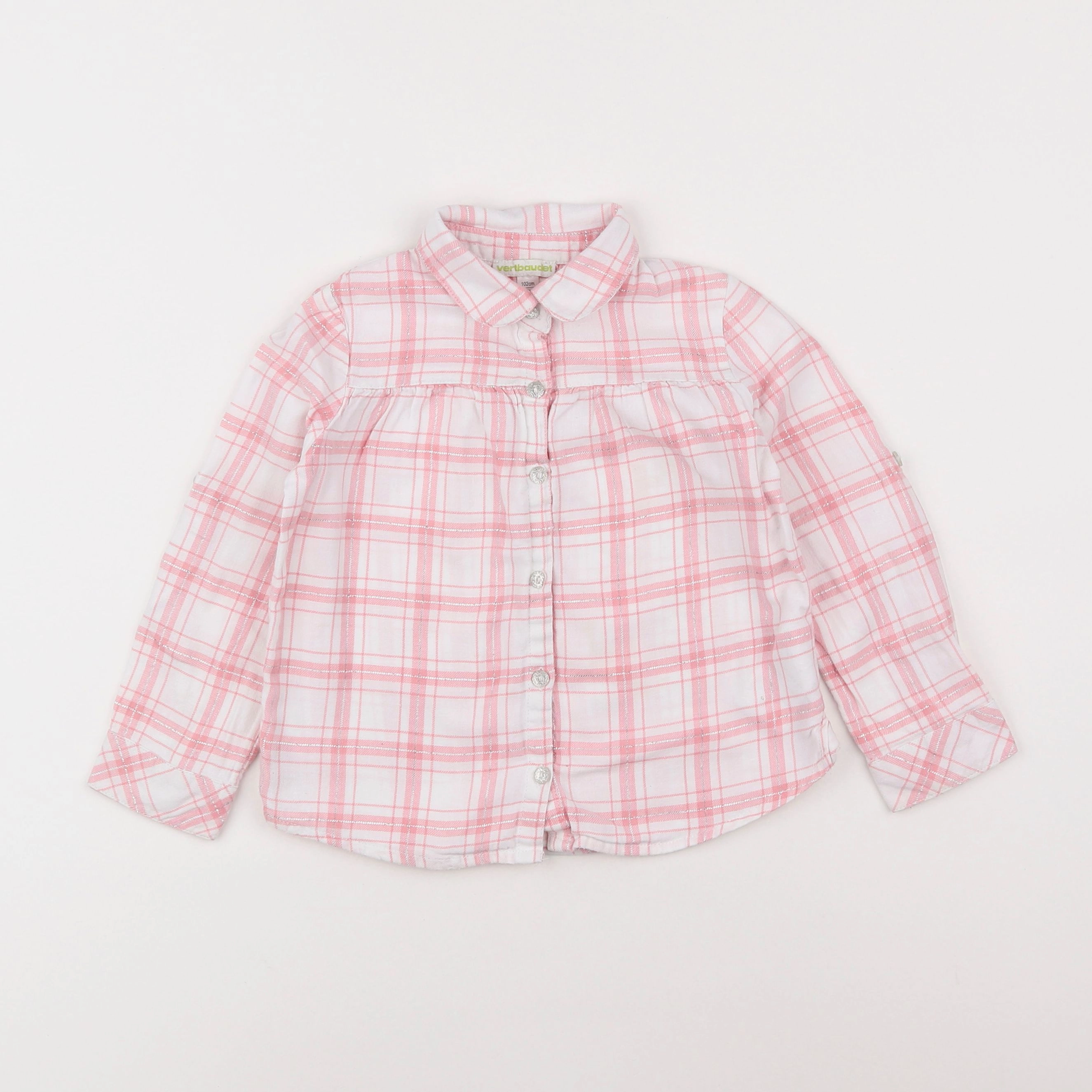 Vertbaudet - chemise rose - 4 ans