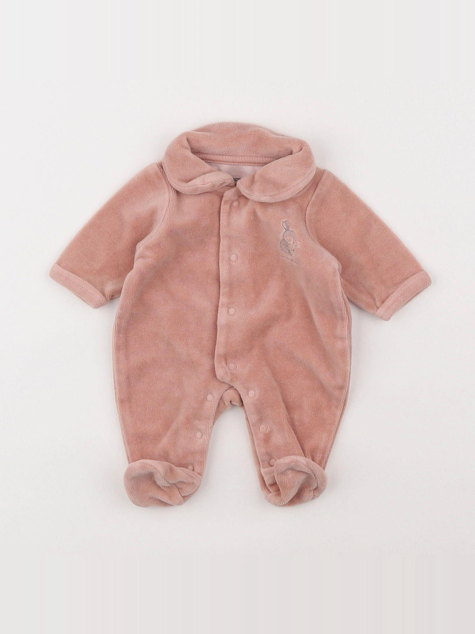Vertbaudet - pyjama velours rose - Prématuré