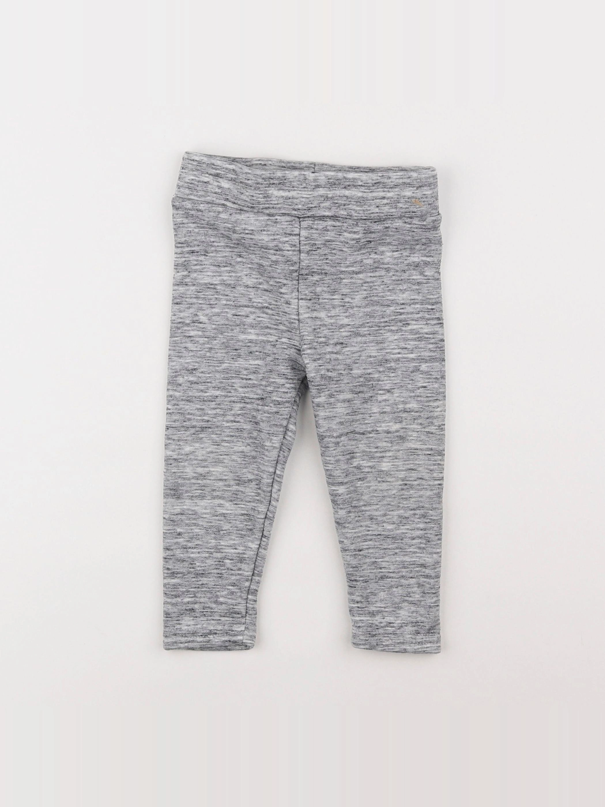 Zara - legging doublé gris - 12/18 mois