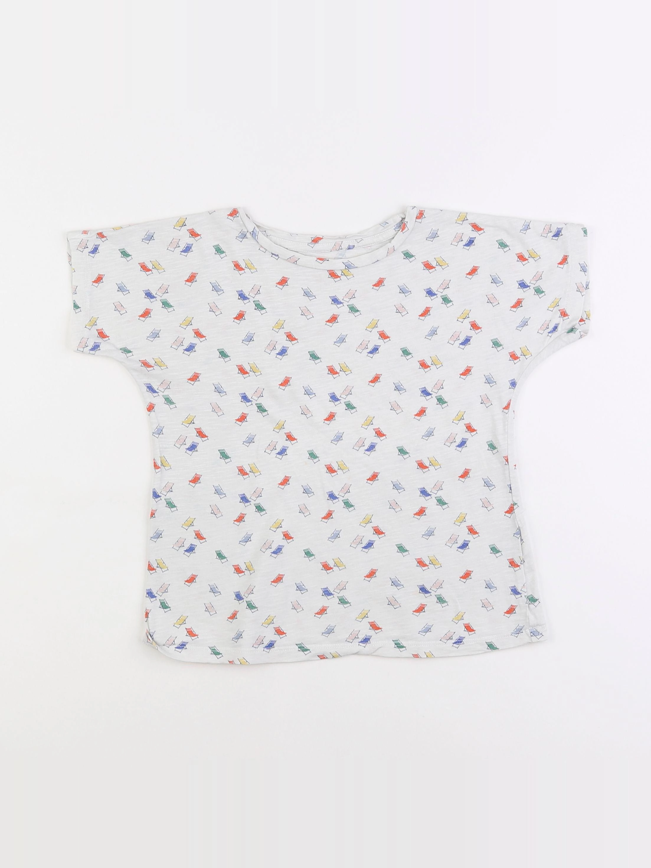 Monoprix - tee-shirt blanc, multicolore - 8 ans