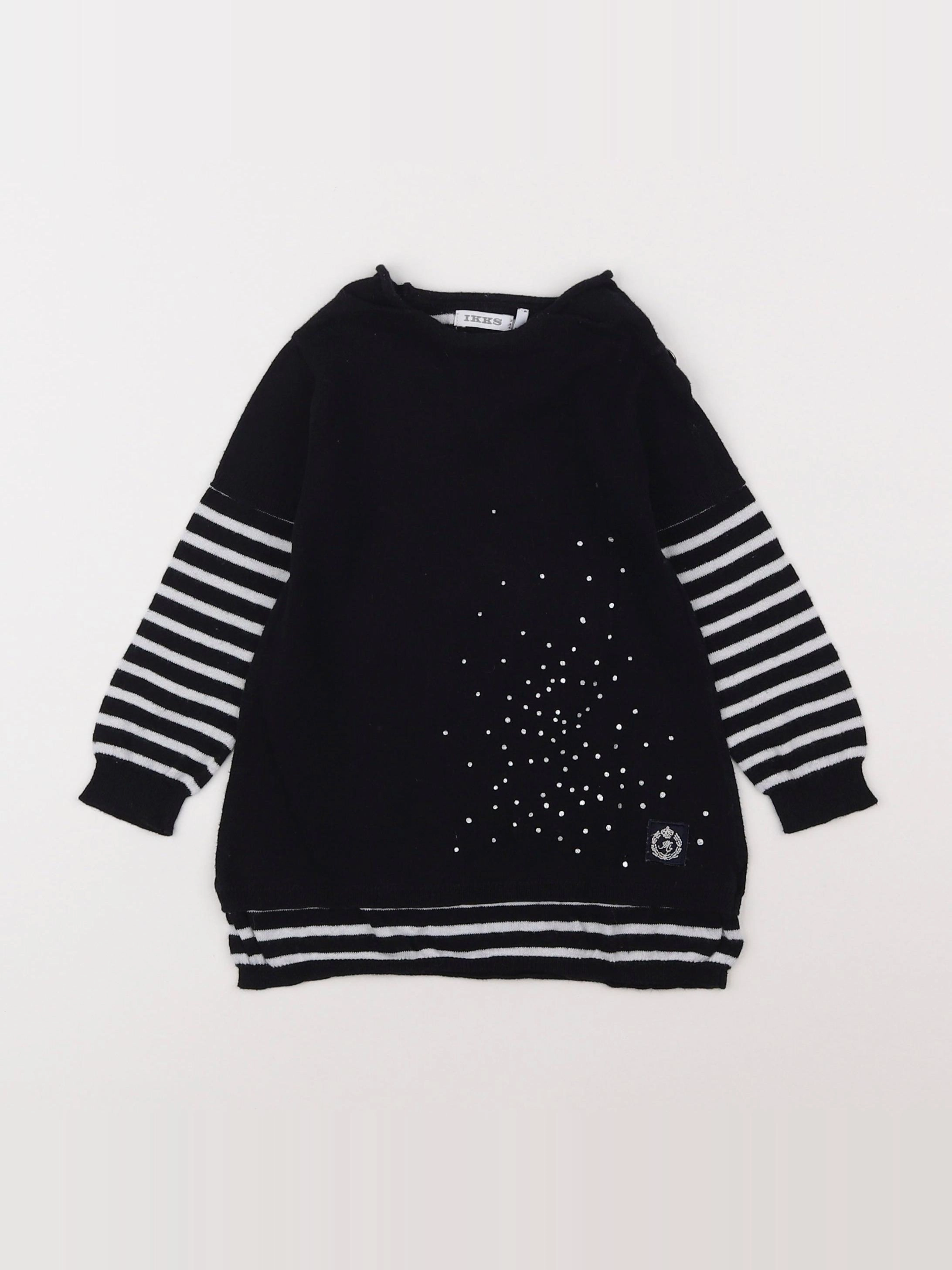 IKKS - robe noir, blanc - 18 mois