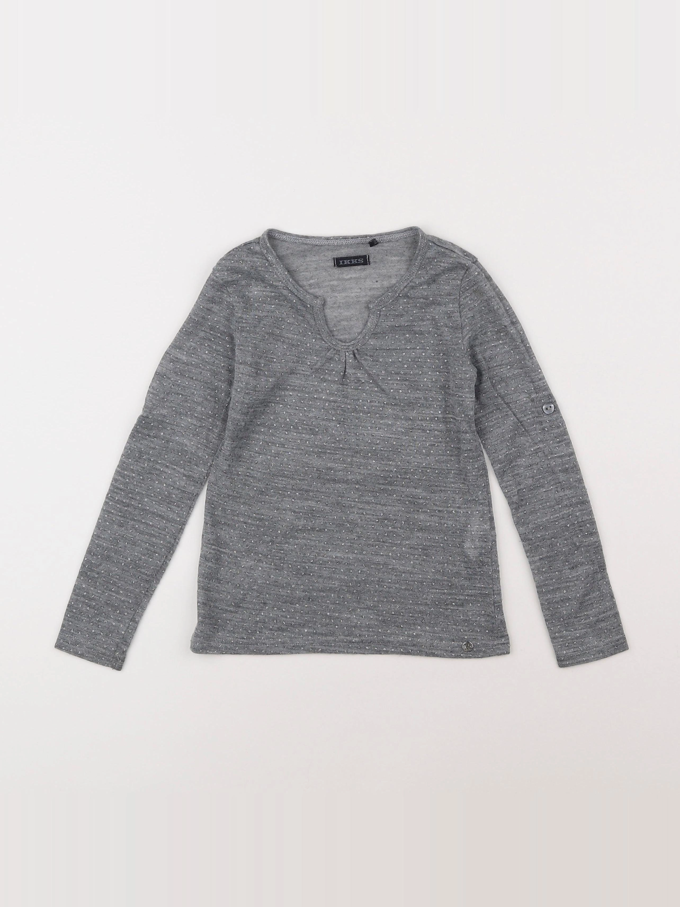 IKKS - tee-shirt gris, argent - 6 ans