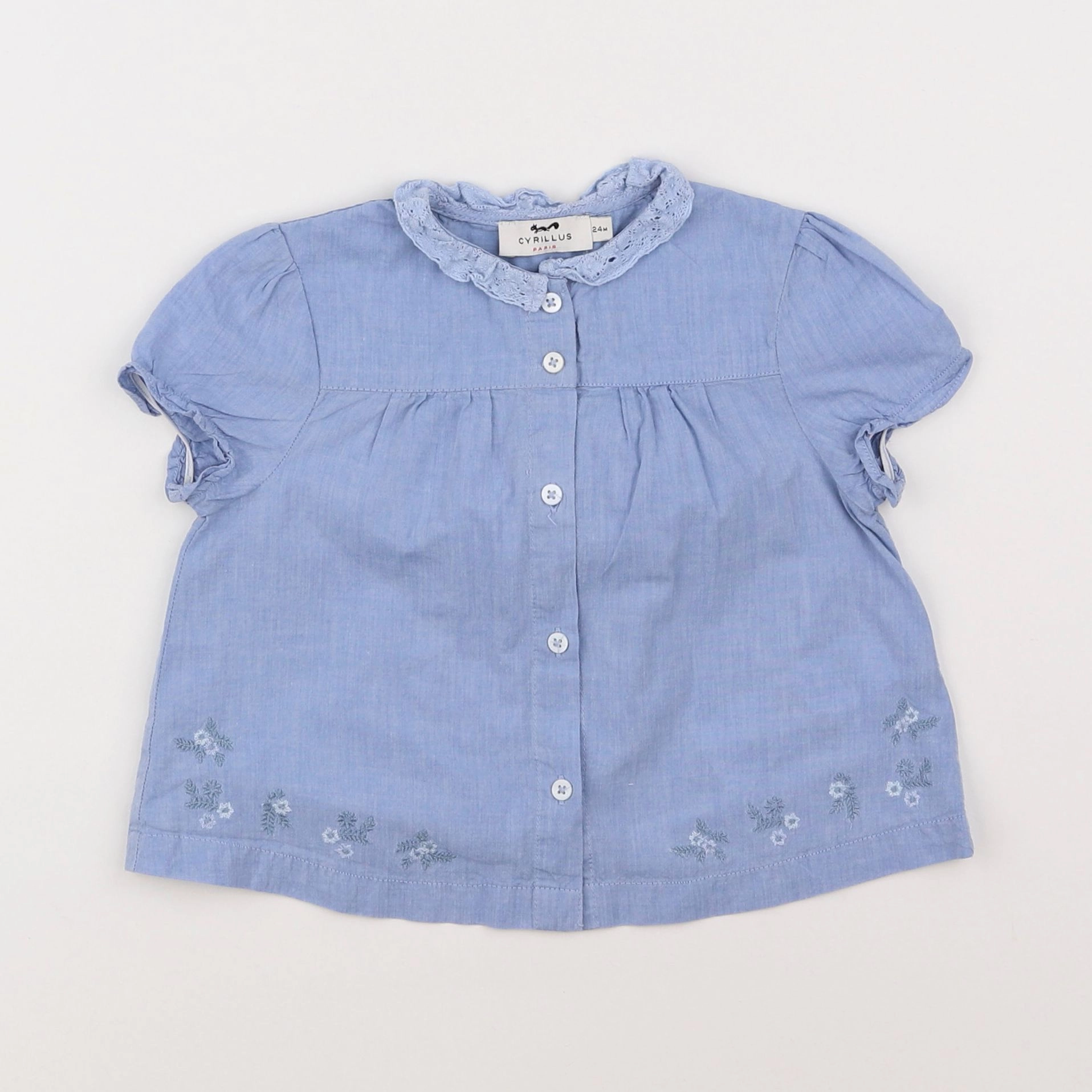 Cyrillus - blouse bleu - 2 ans