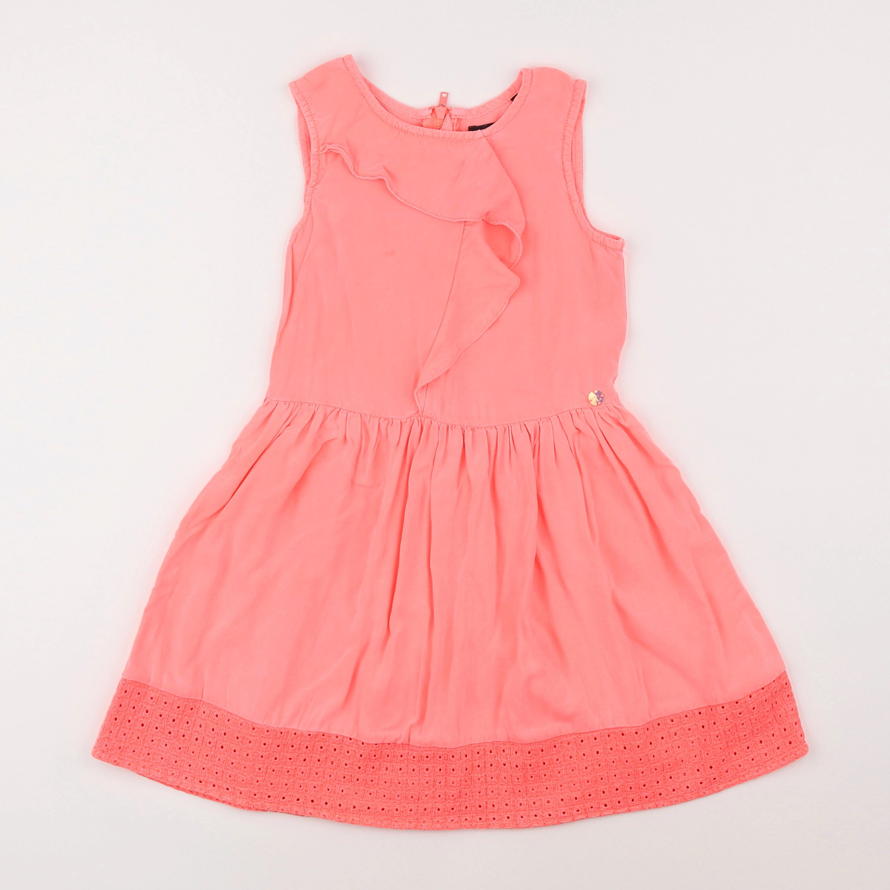 IKKS - robe rose fluo - 8 ans