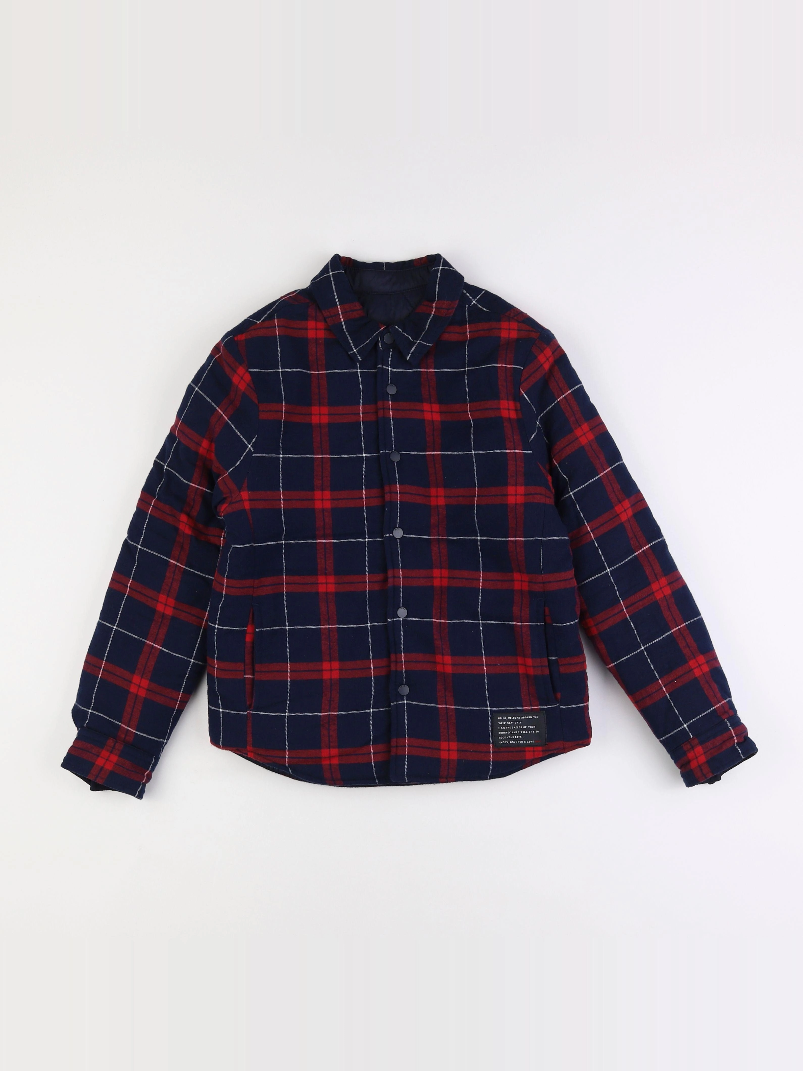 IKKS - veste réversible bleu, rouge - 10 ans