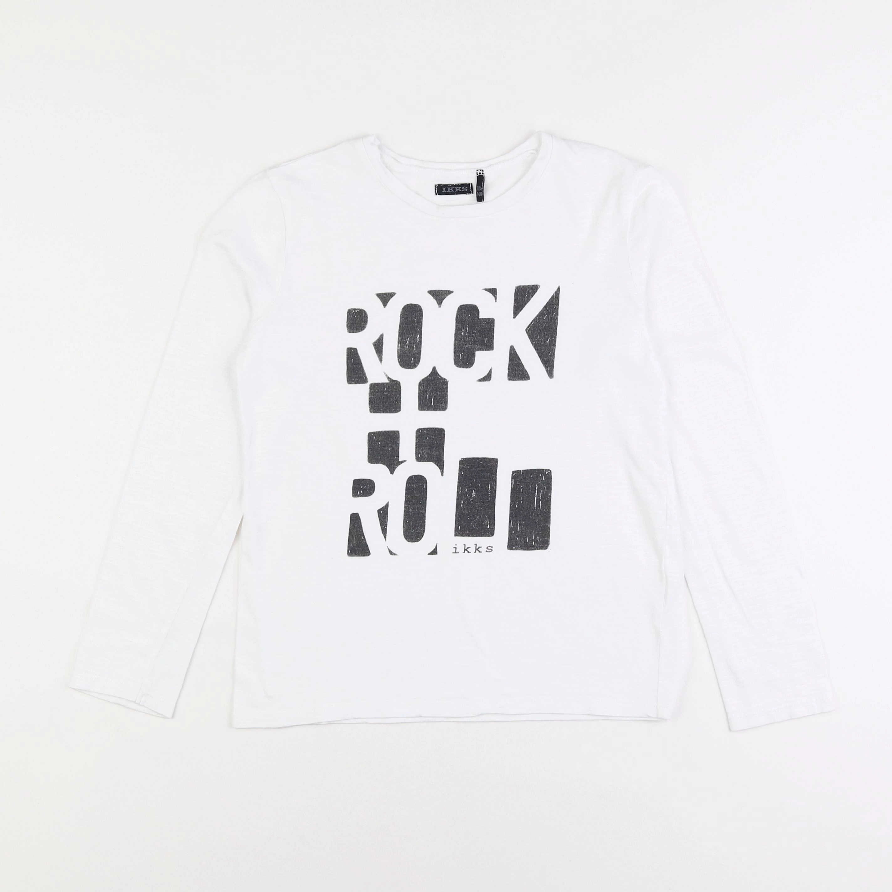 IKKS - tee-shirt blanc, noir - 10 ans