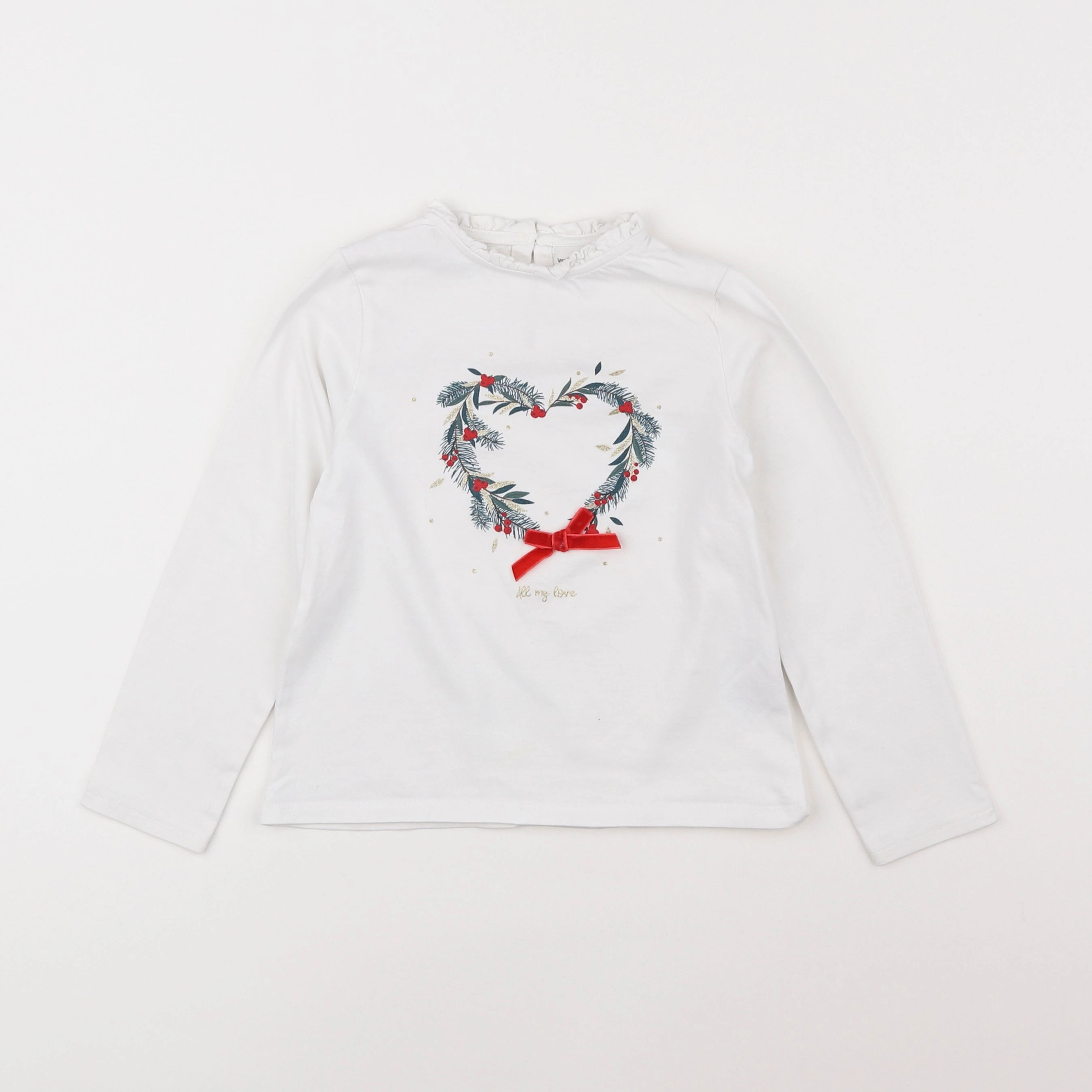 Vertbaudet - tee-shirt blanc - 6 ans