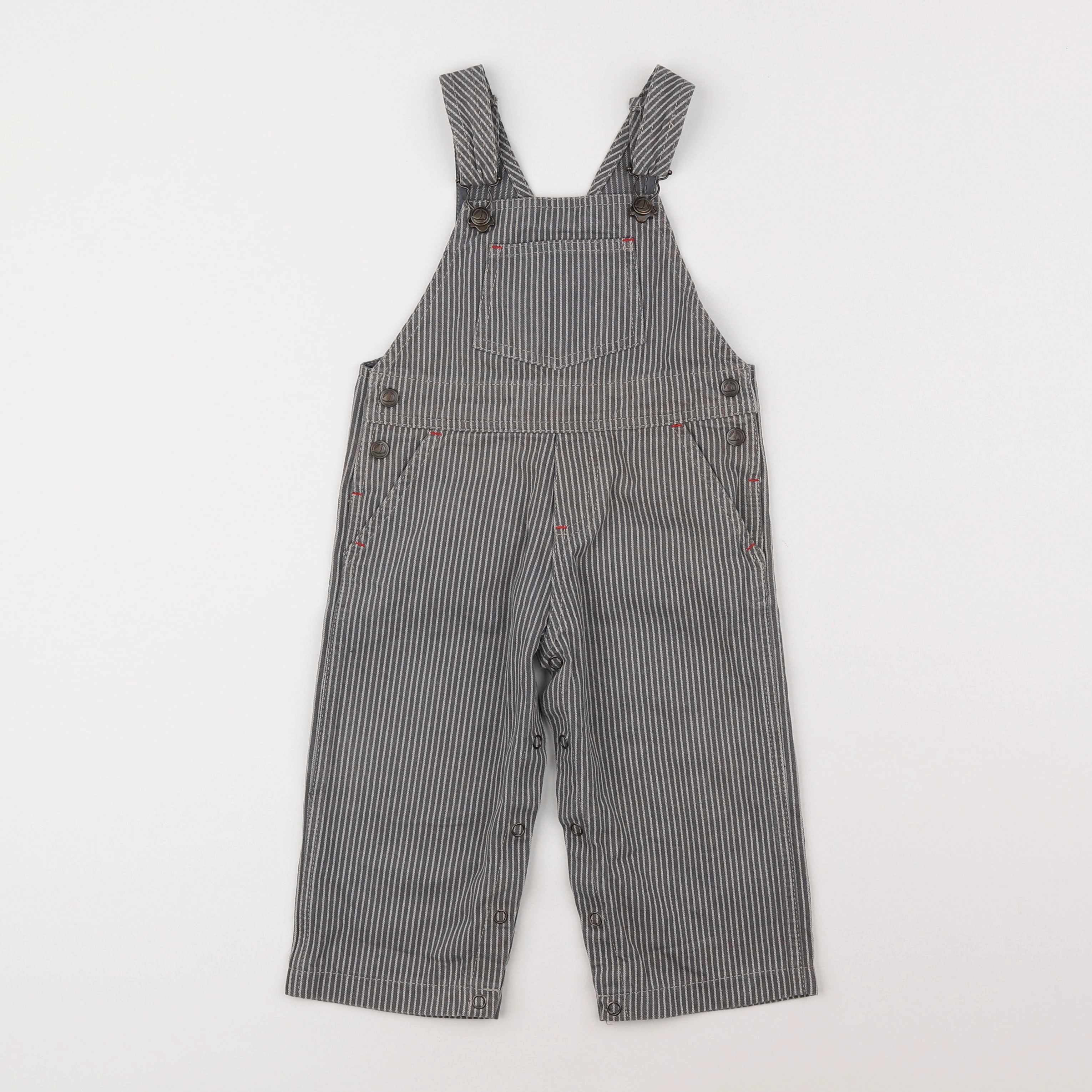 Petit Bateau - salopette gris - 18 mois