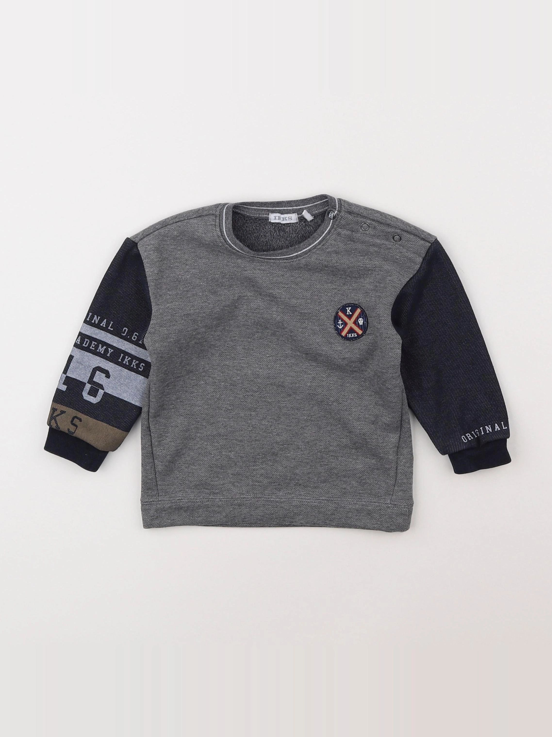 IKKS - sweat gris - 18 mois