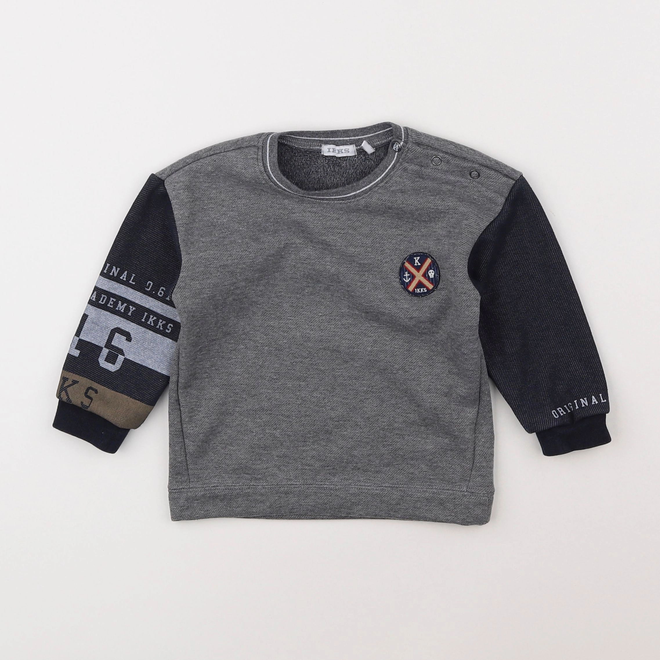 IKKS - sweat gris - 18 mois