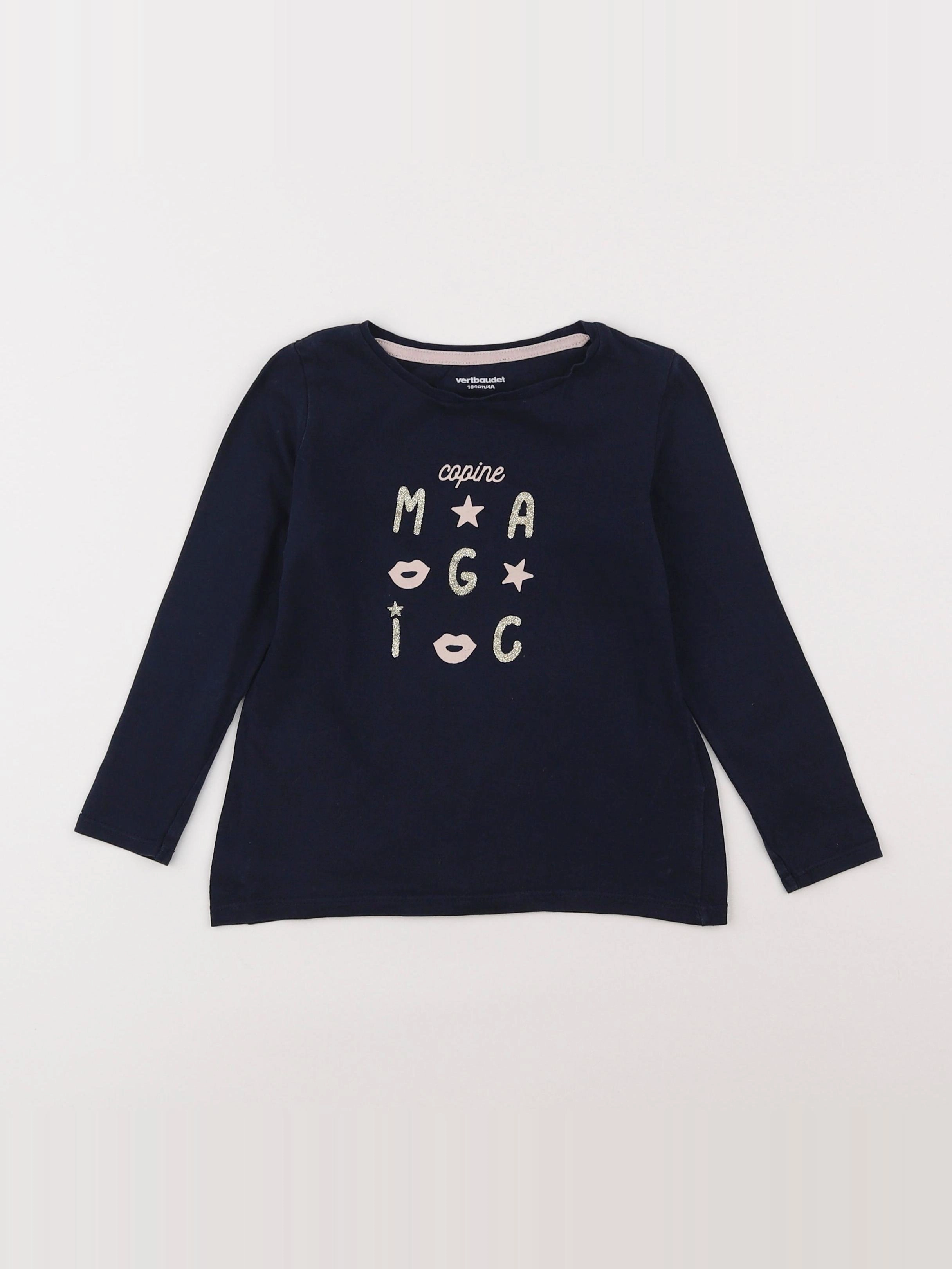 Vertbaudet - tee-shirt bleu - 4 ans