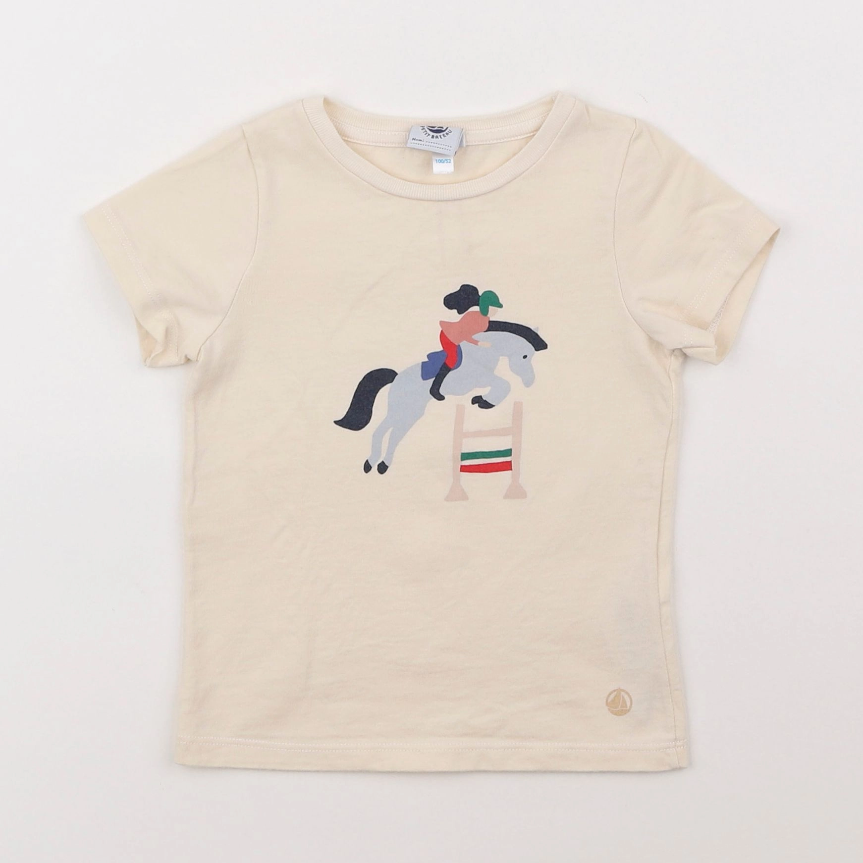 Petit Bateau - tee-shirt beige - 3 ans