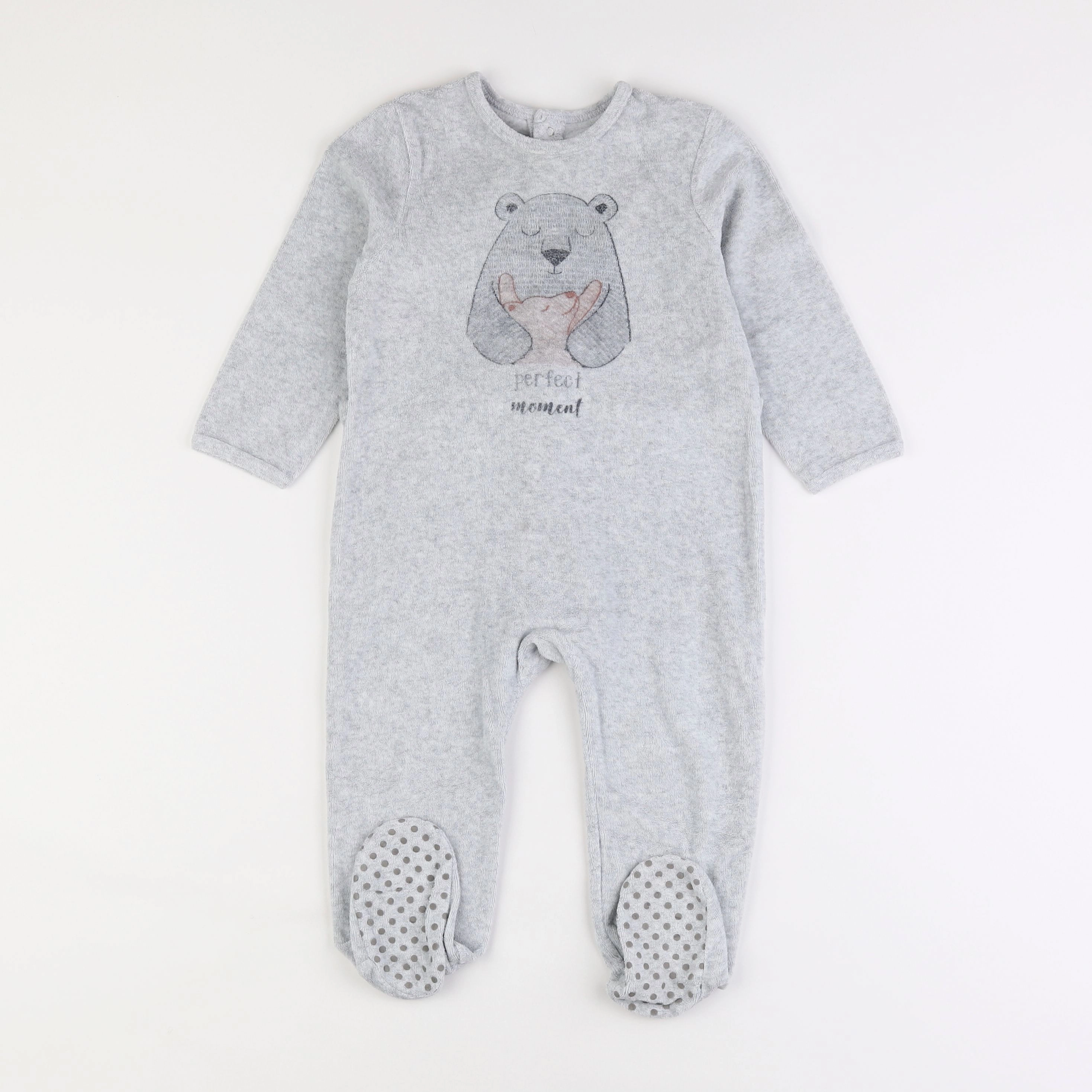 La Redoute - pyjama velours gris - 2 ans