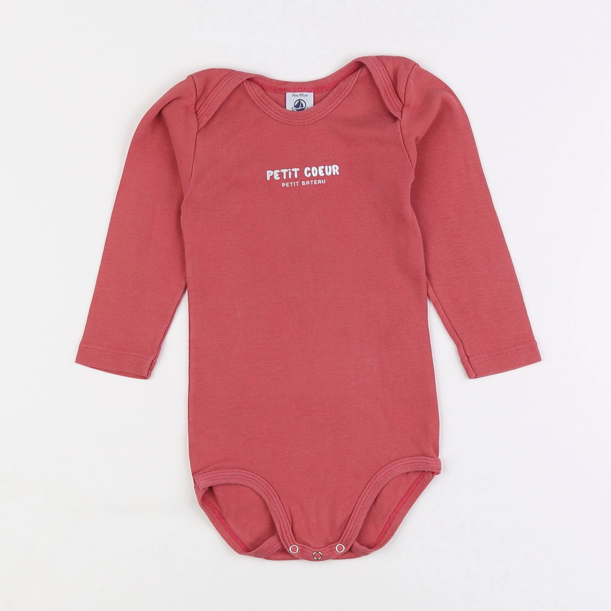 Petit Bateau - body rouge - 3 ans