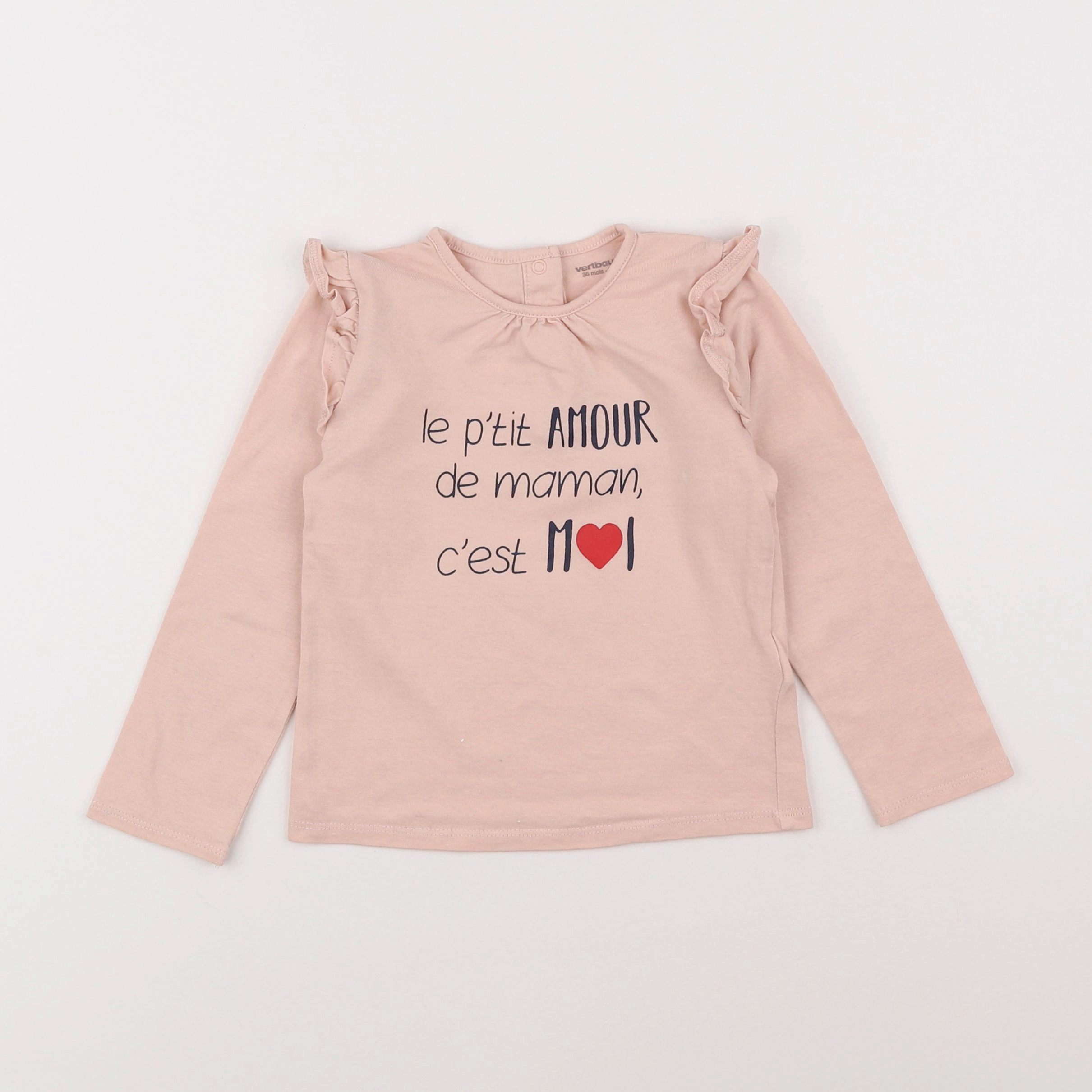 Vertbaudet - tee-shirt rose - 3 ans