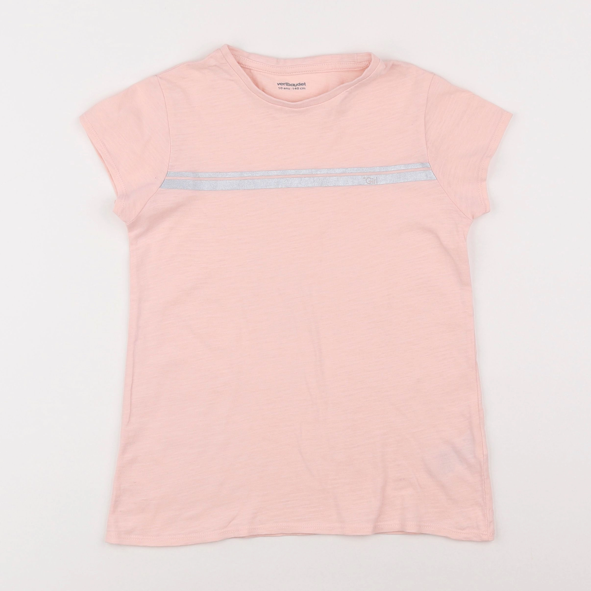 Vertbaudet - tee-shirt rose - 10 ans