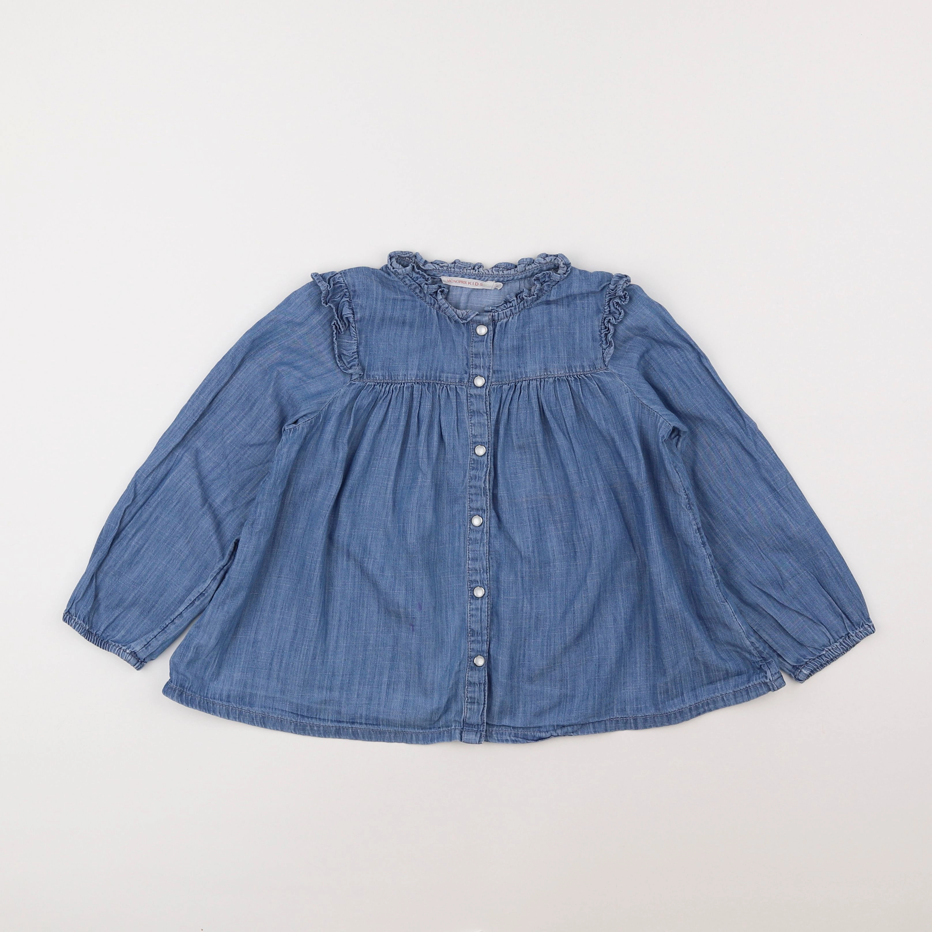 Monoprix - blouse bleu - 6 ans