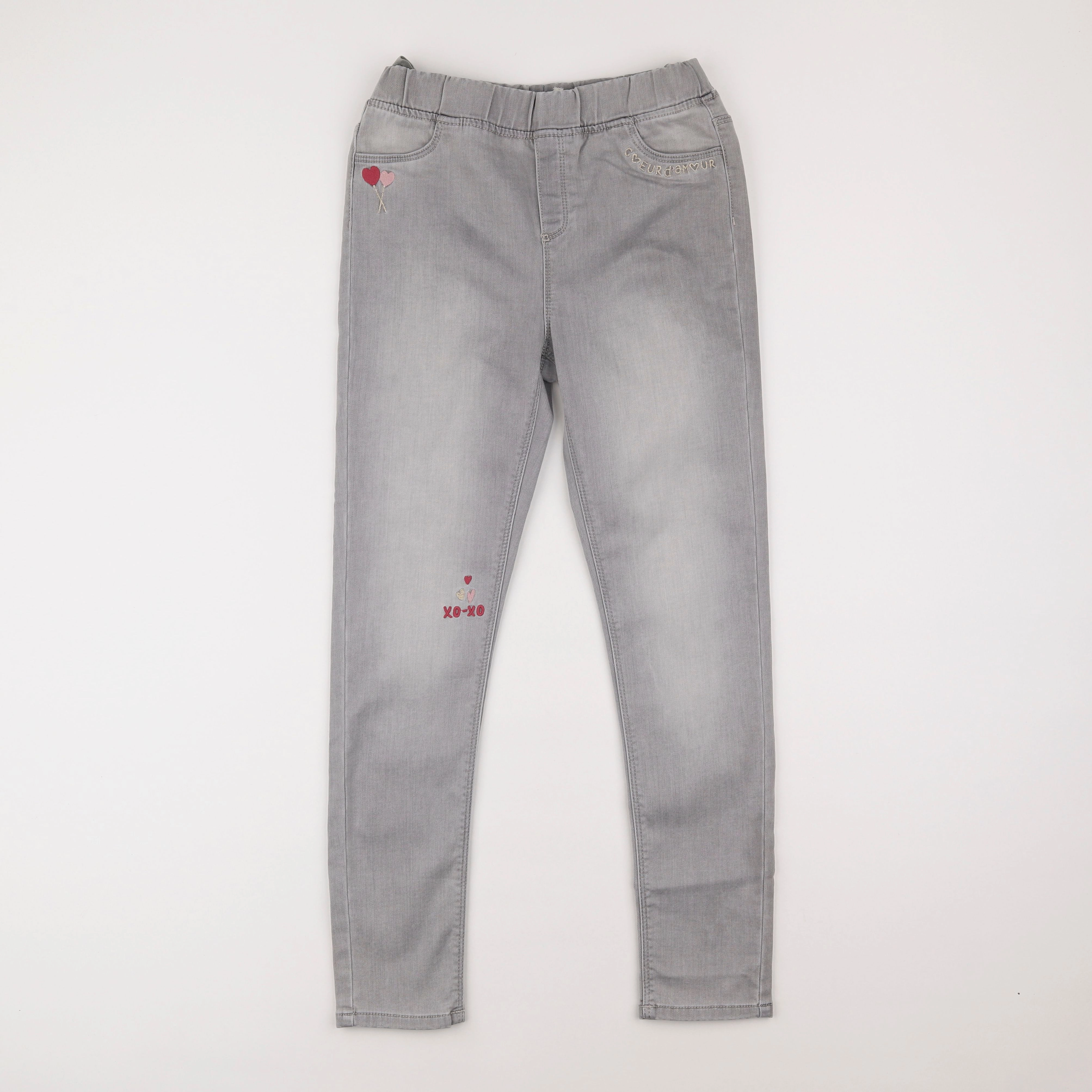 Vertbaudet - jegging gris - 12 ans