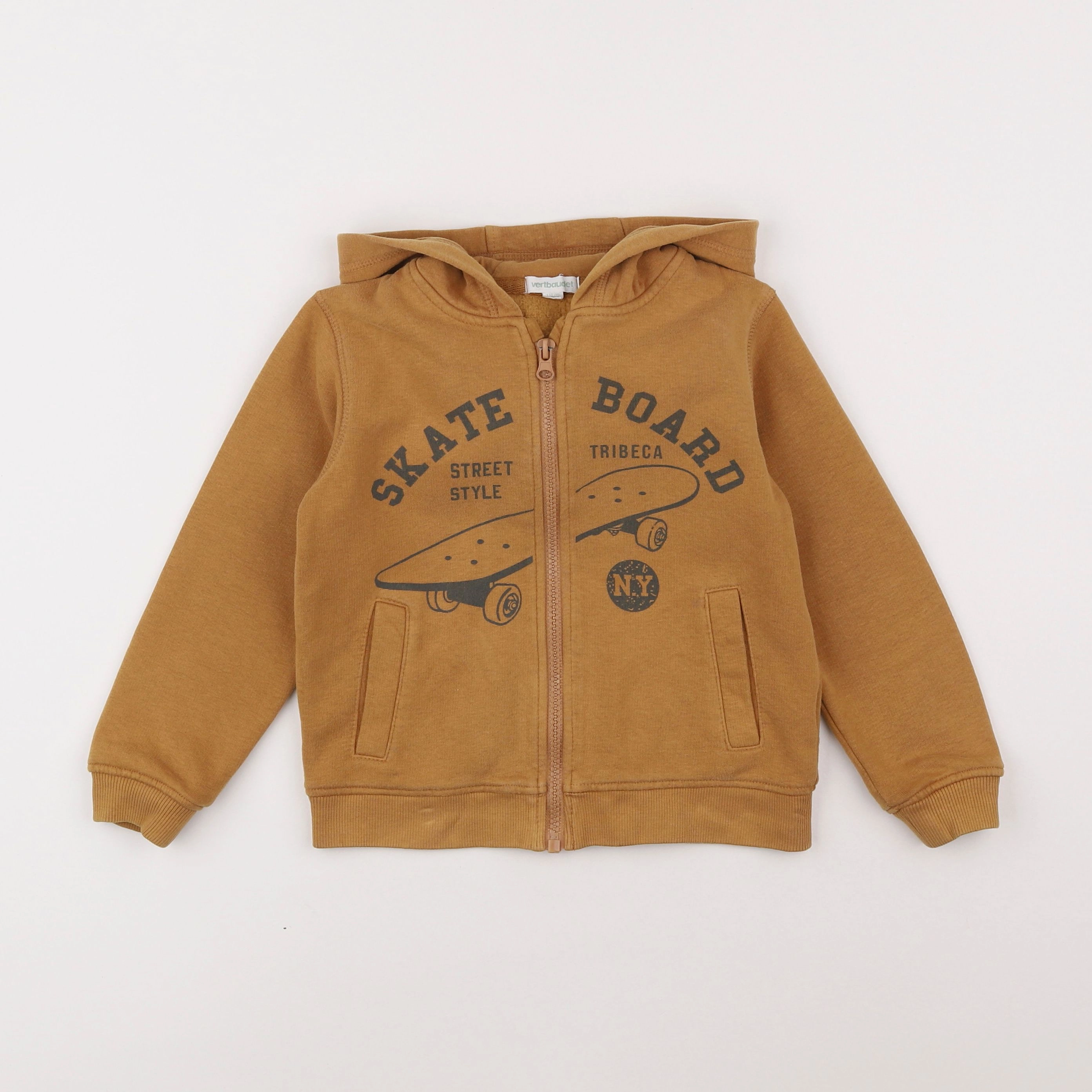 Vertbaudet - sweat marron - 5 ans