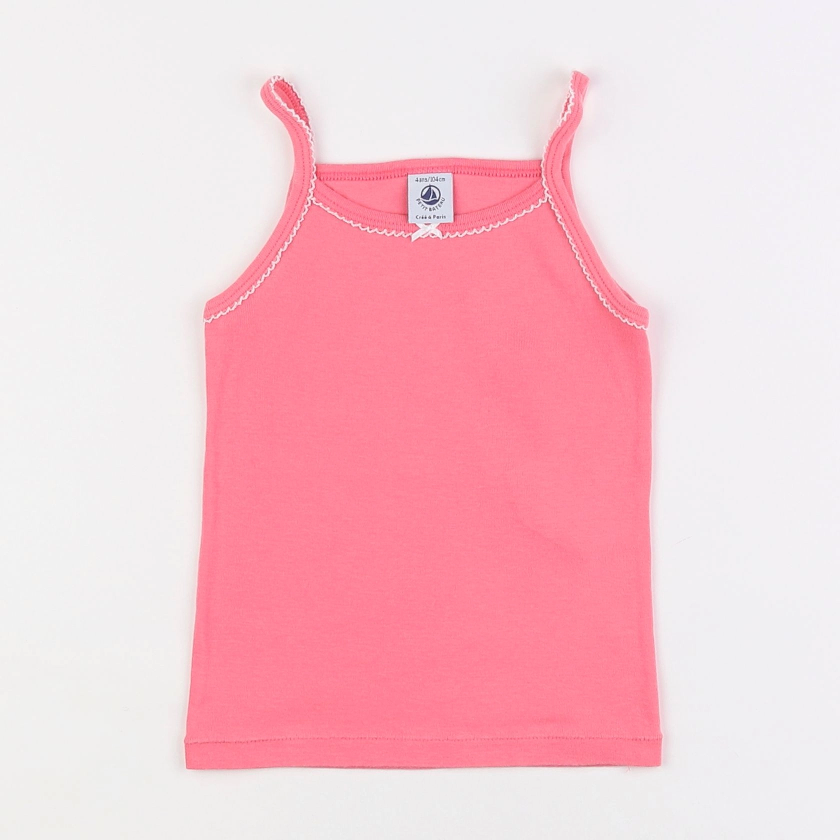 Petit Bateau - maillot de corps rose - 4 ans