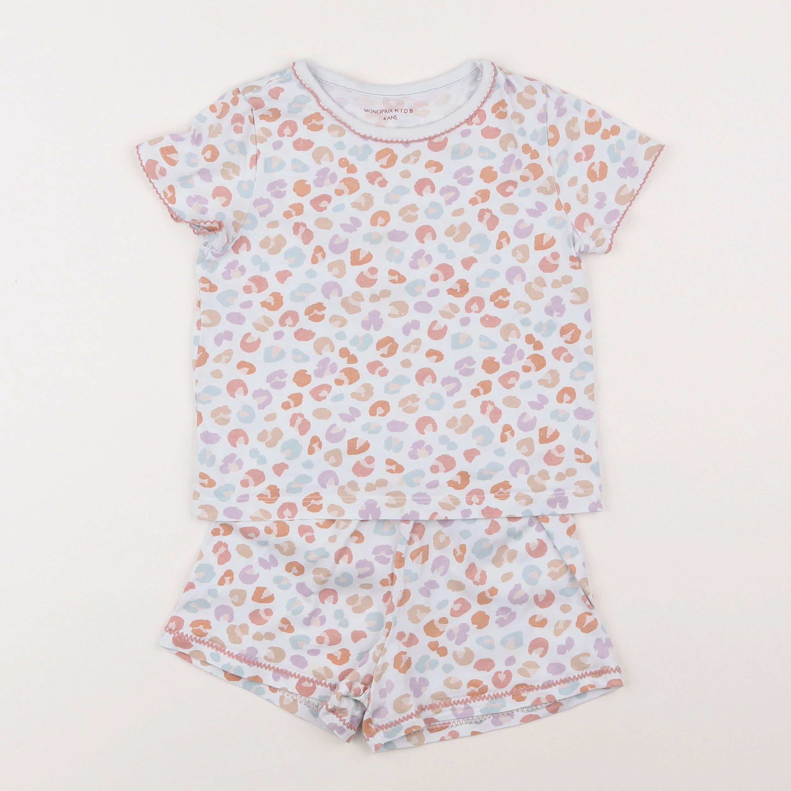 Monoprix - pyjama coton multicolore - 4 ans