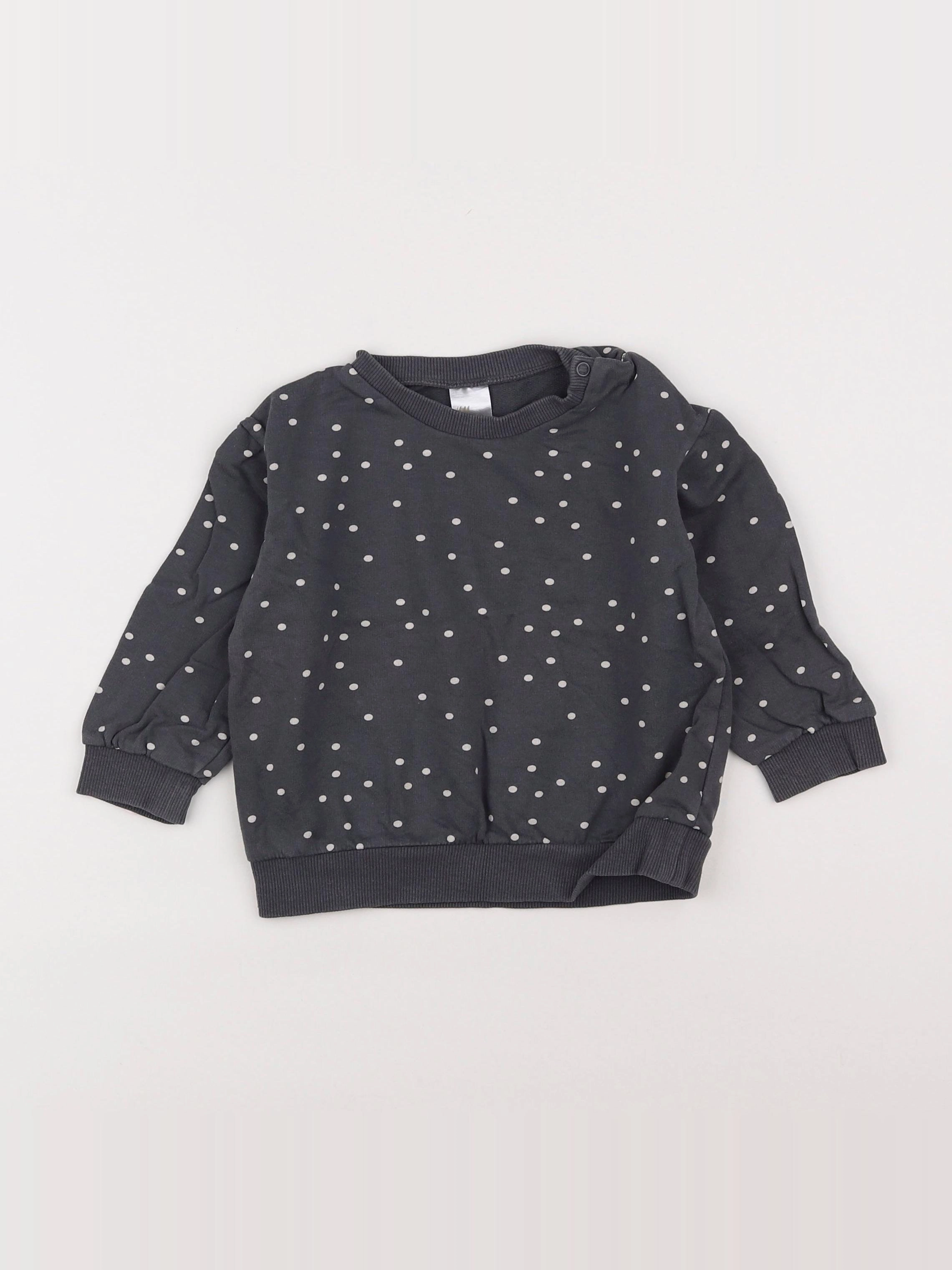 H&M - sweat gris - 12/18 mois