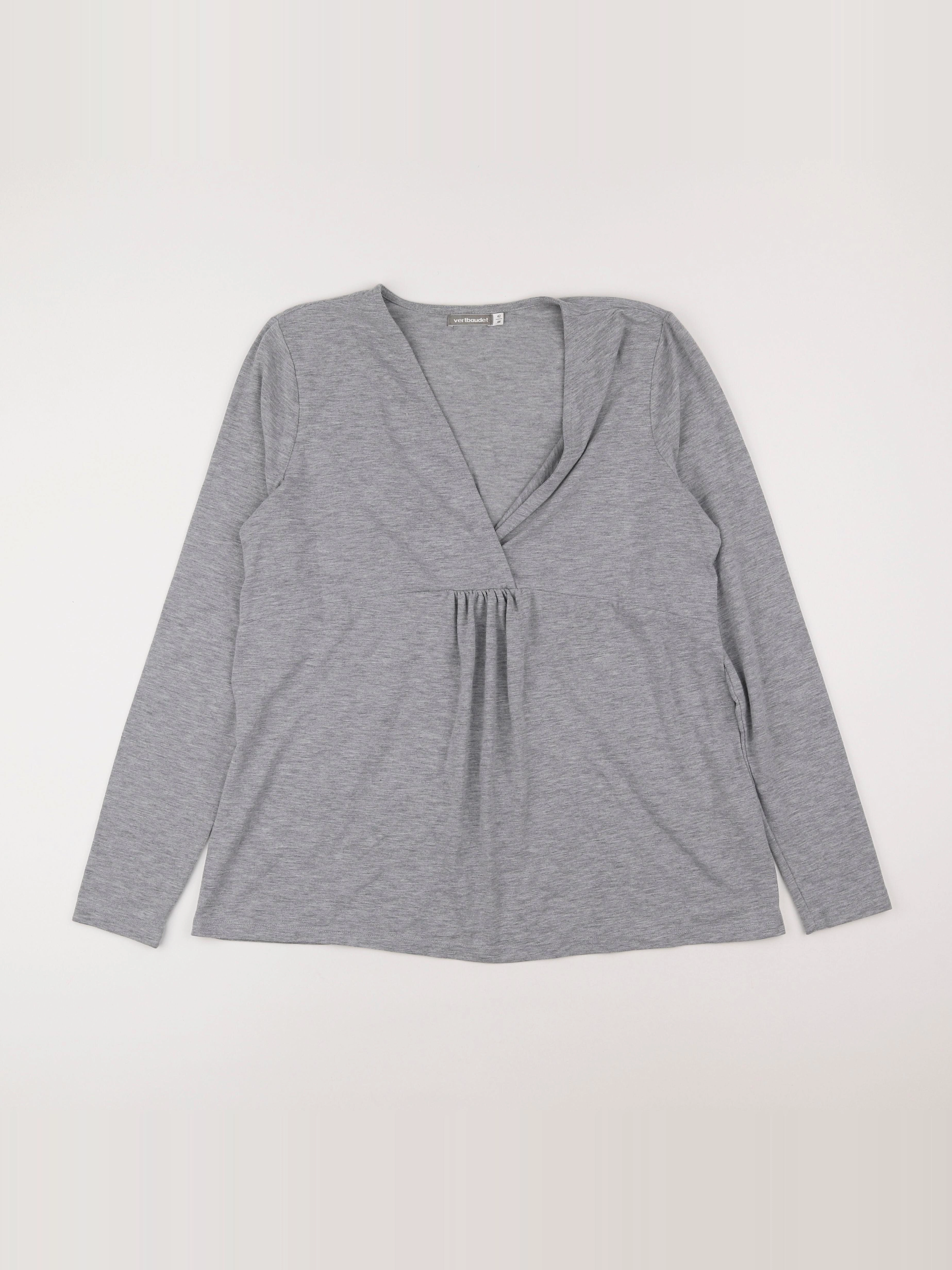 Vertbaudet - tee-shirt allaitement, grossesse gris - 42 à 44