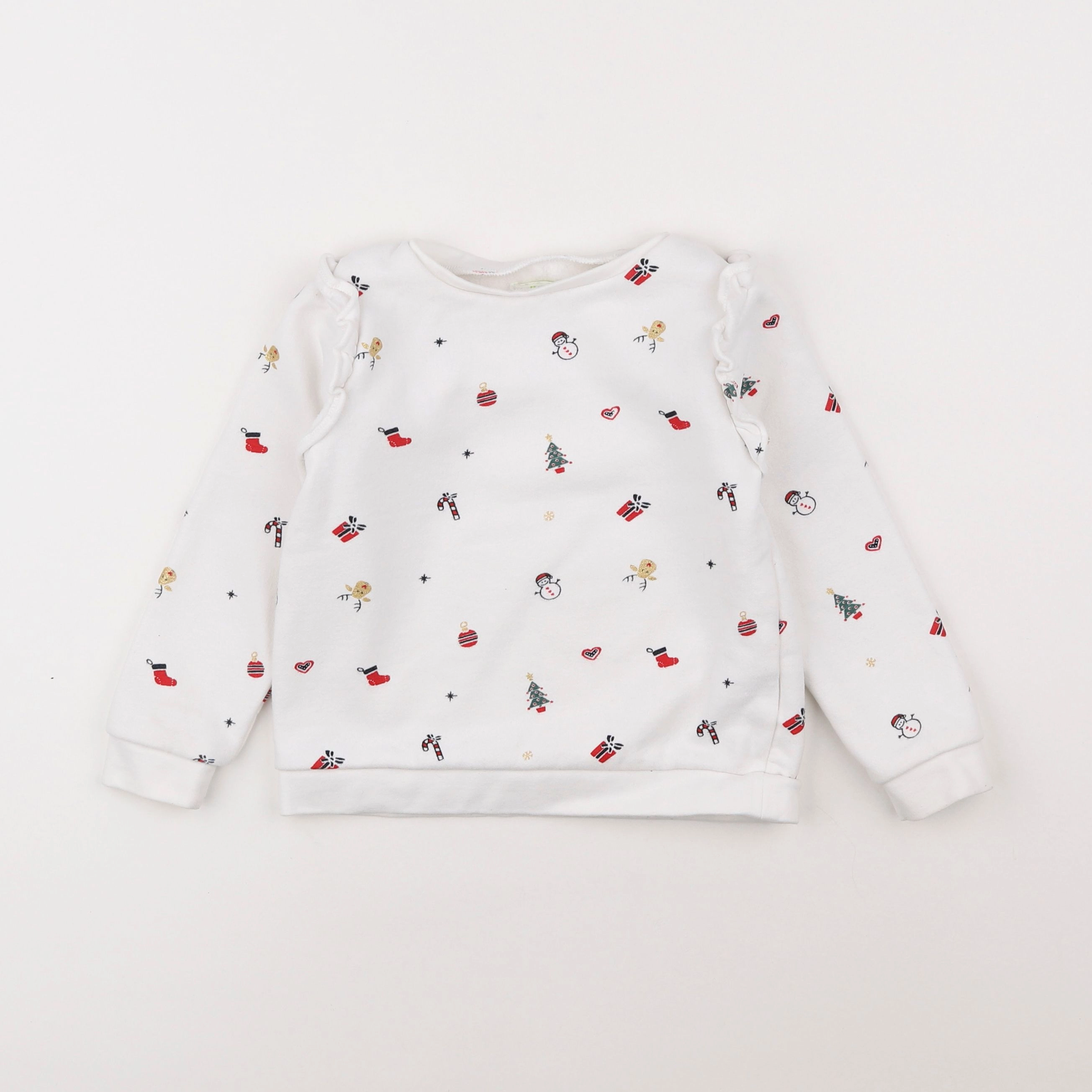 Vertbaudet - sweat blanc - 5 ans