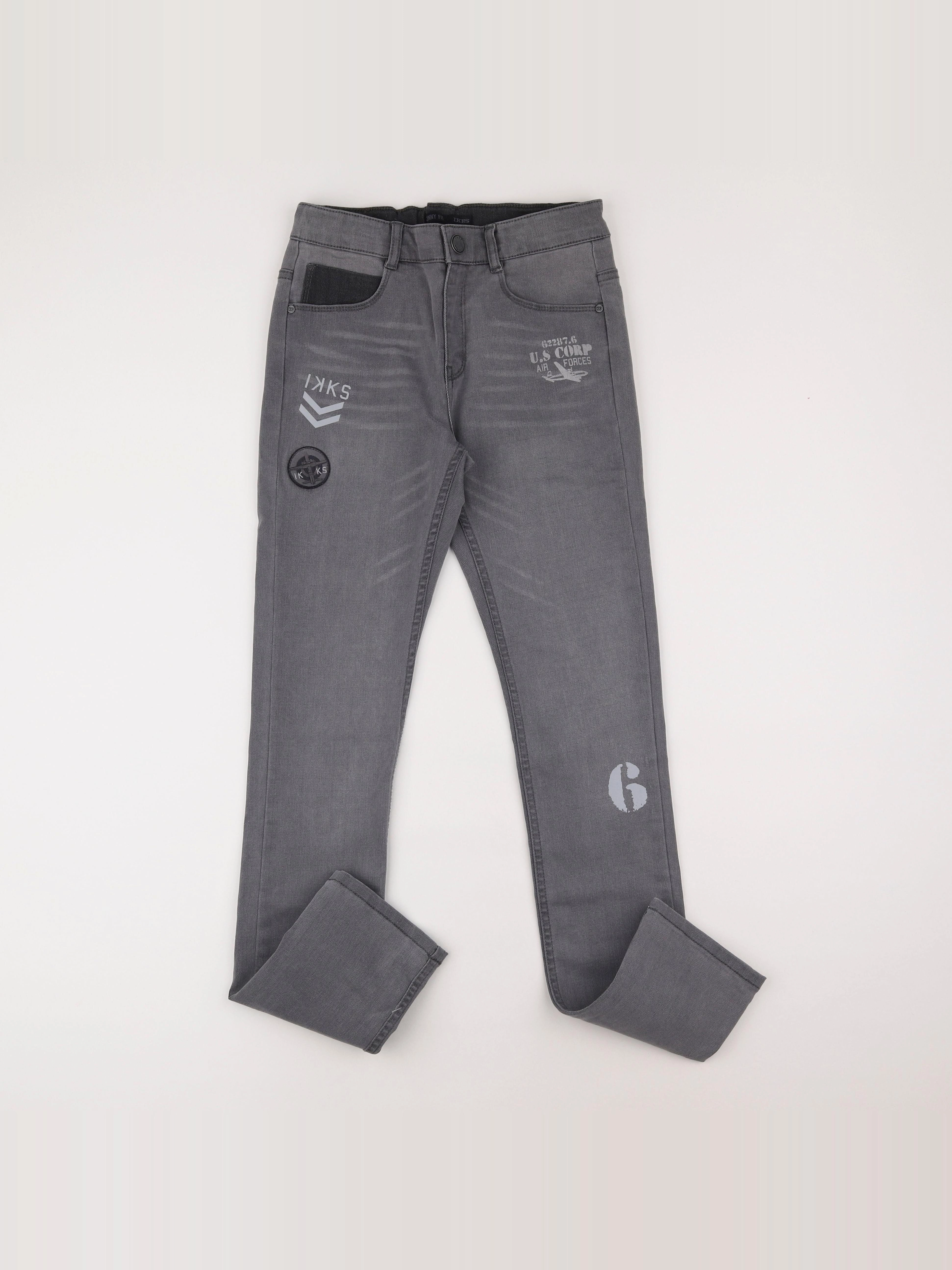 IKKS - jean gris - 14 ans