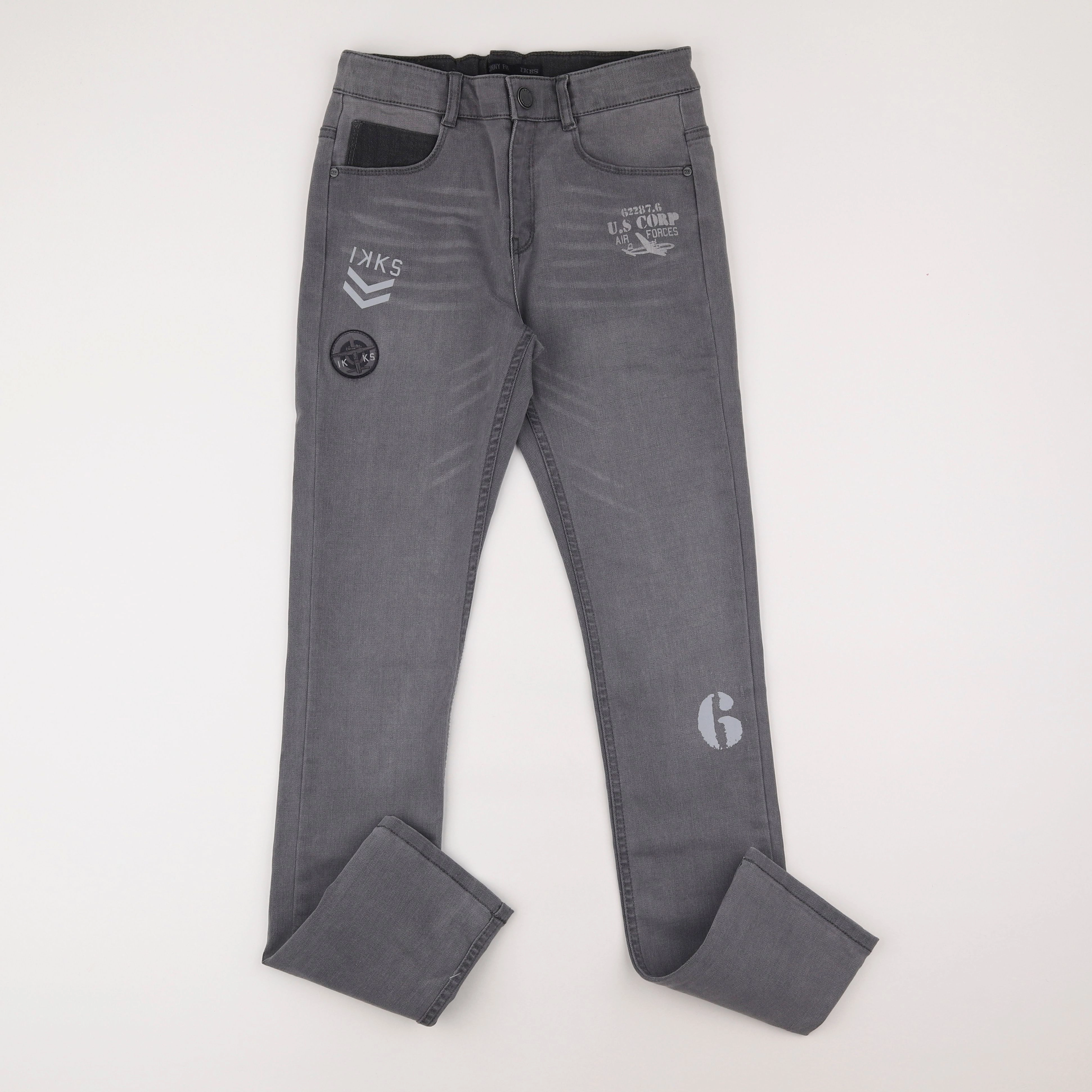 IKKS - jean gris - 14 ans