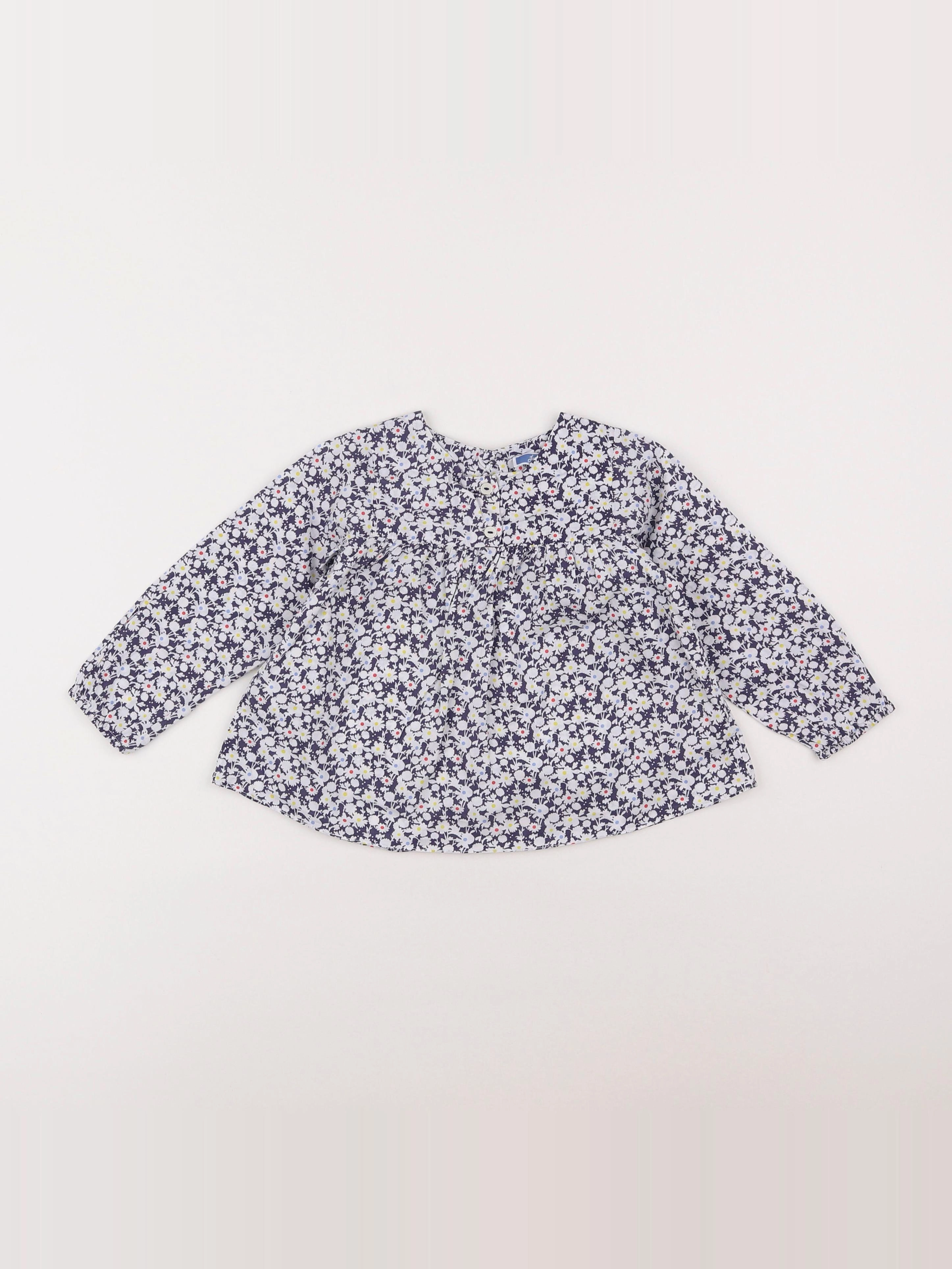 Jacadi - blouse liberty bleu - 2 ans