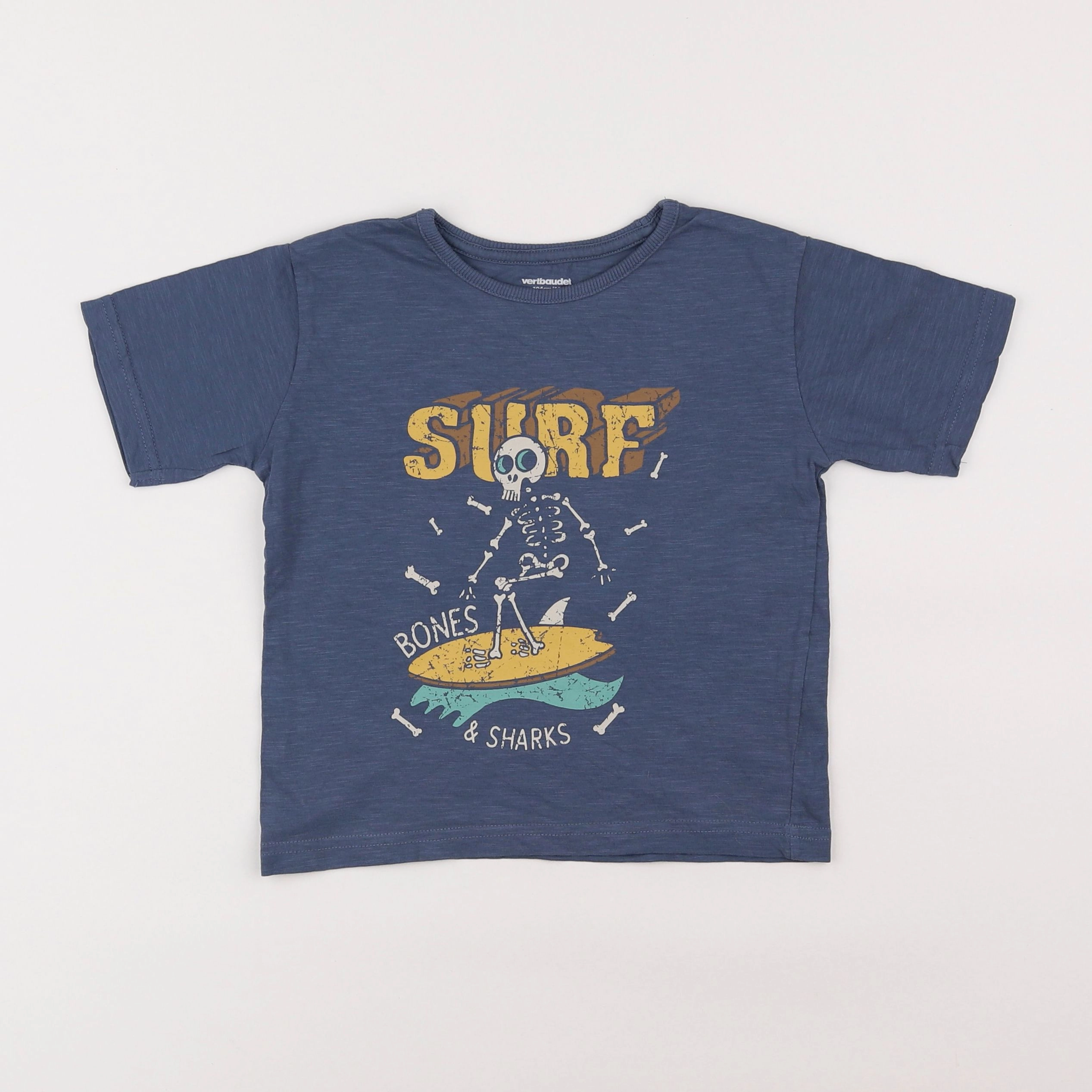 Vertbaudet - tee-shirt bleu - 4 ans