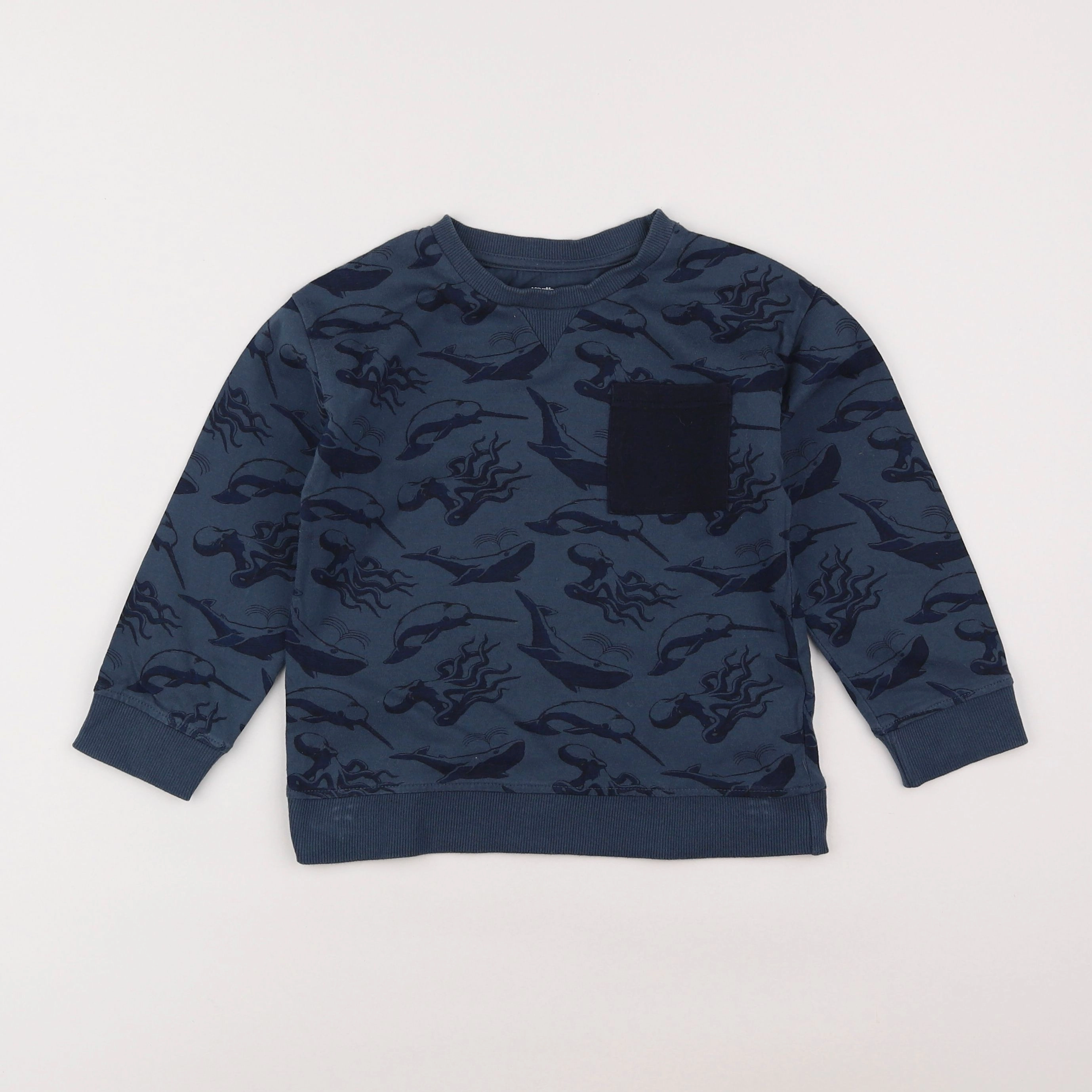 Vertbaudet - sweat bleu - 5 ans