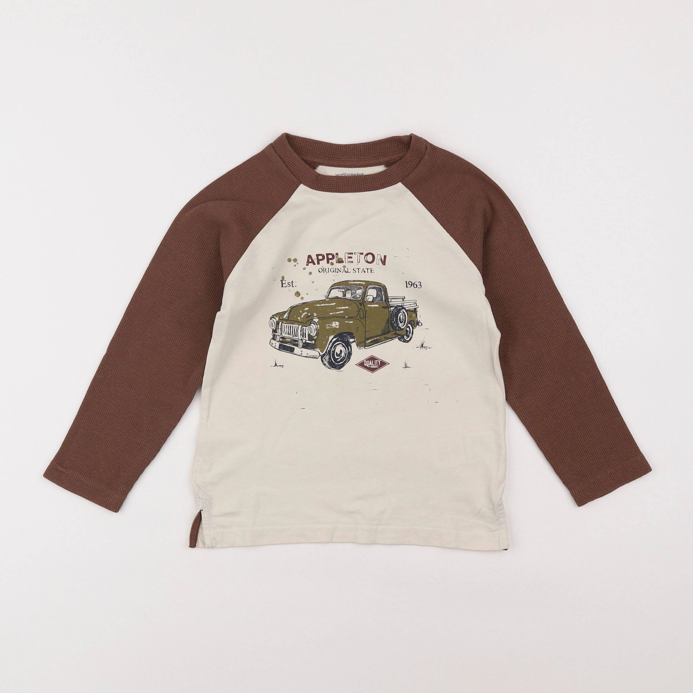 Vertbaudet - tee-shirt marron - 5 ans