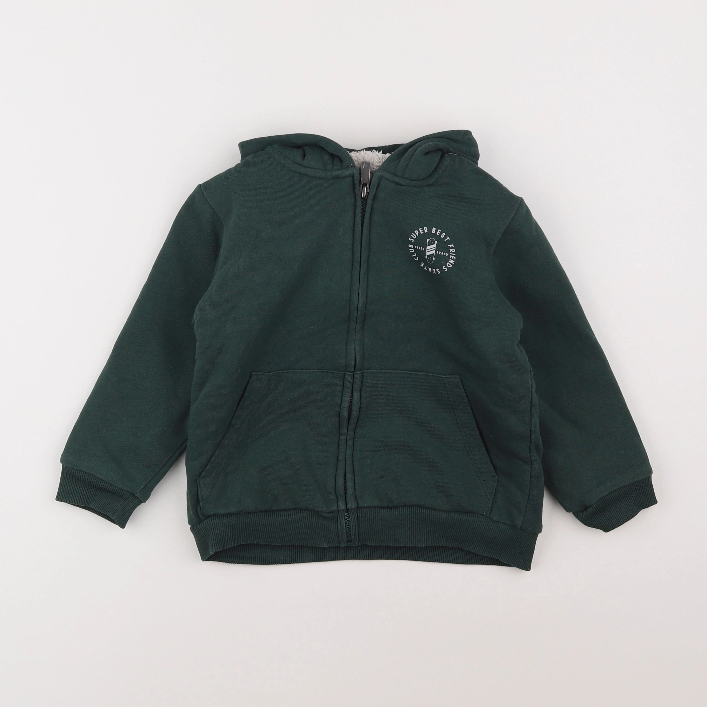 Vertbaudet - sweat vert - 5 ans