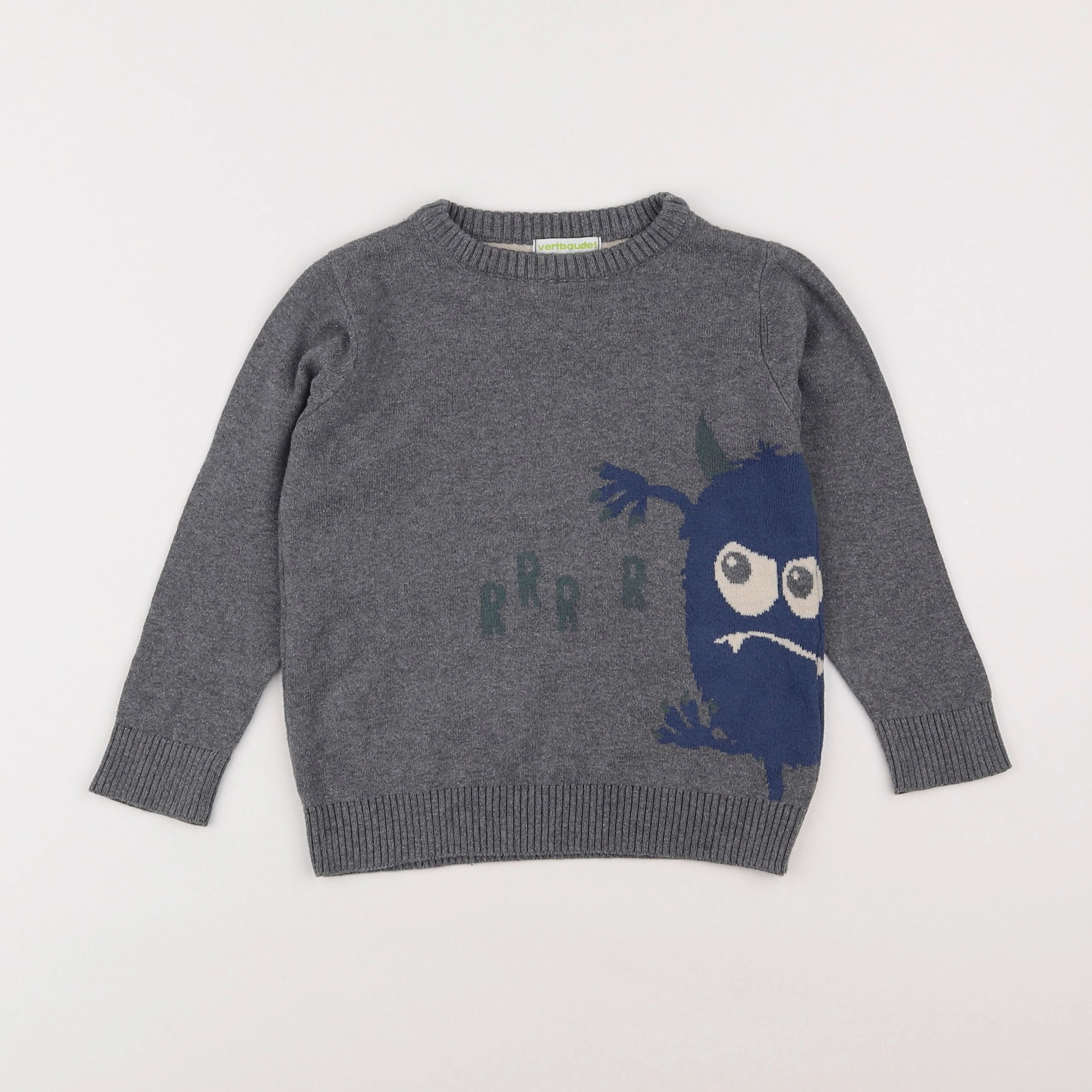 Vertbaudet - pull gris - 4 ans