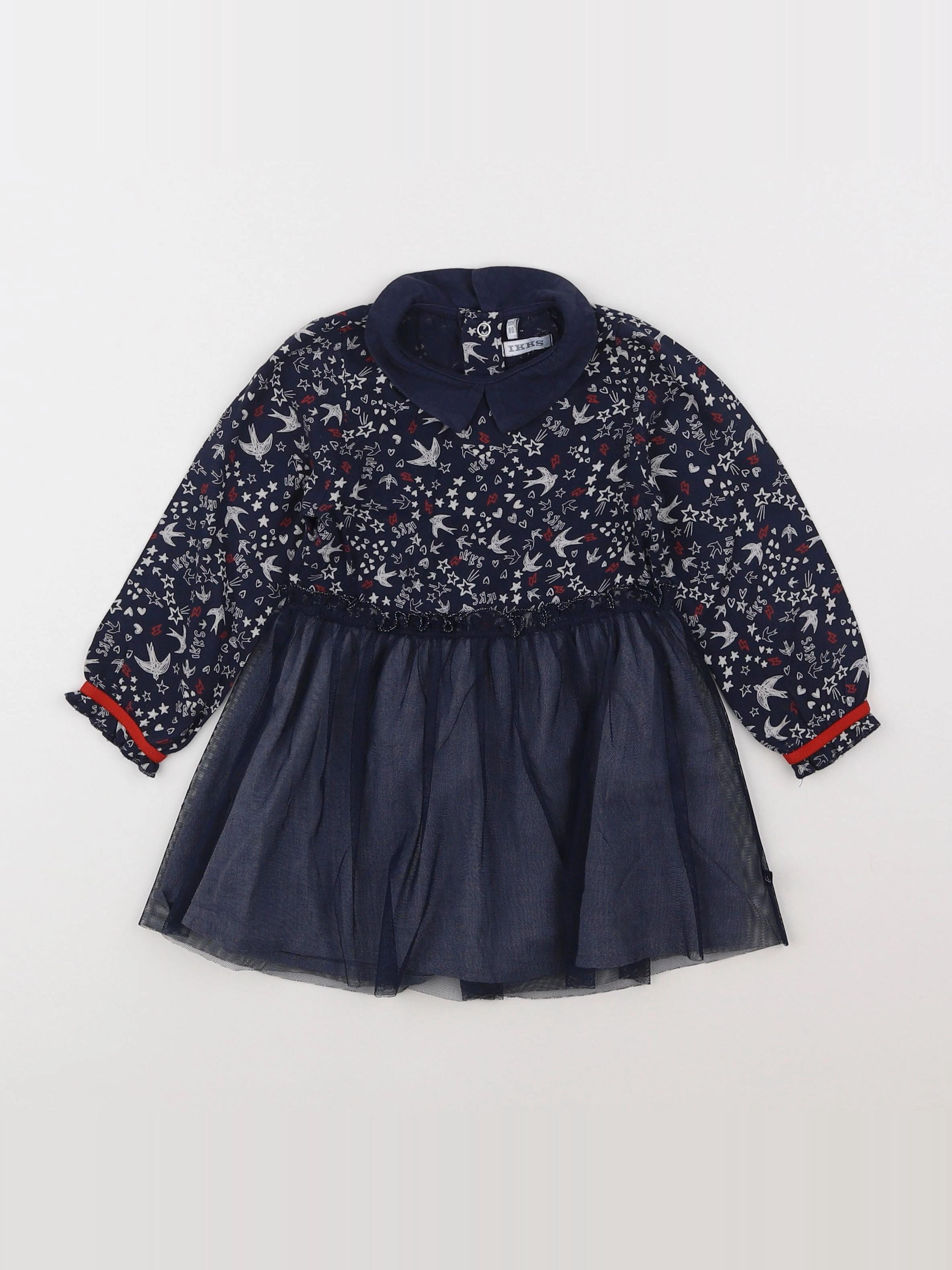 IKKS - robe bleu - 18 mois